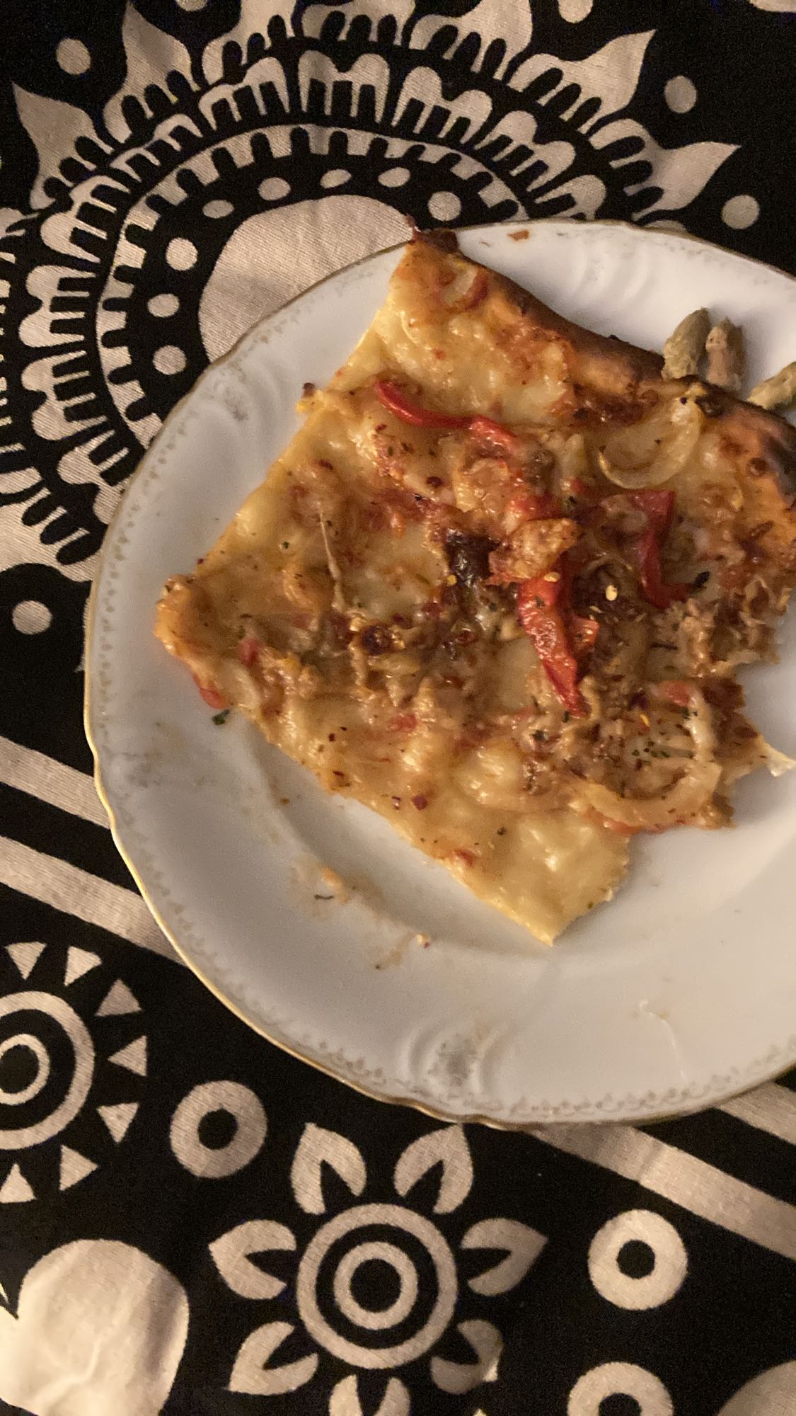 Köttpizza med paprika