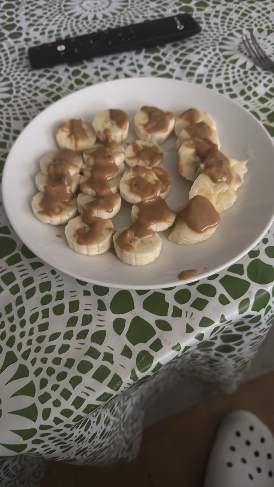 Banan med jordnötssmör