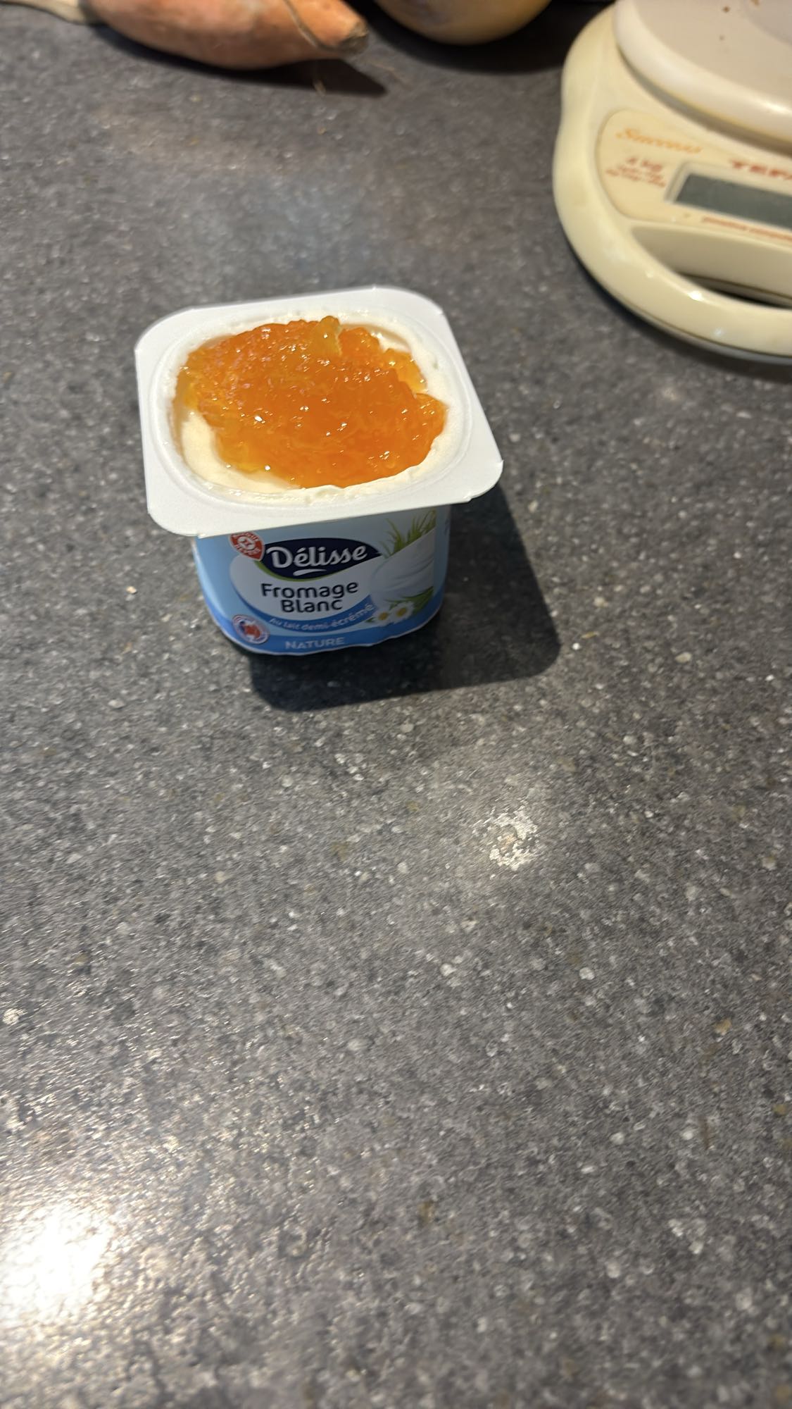Fromage blanc et confiture