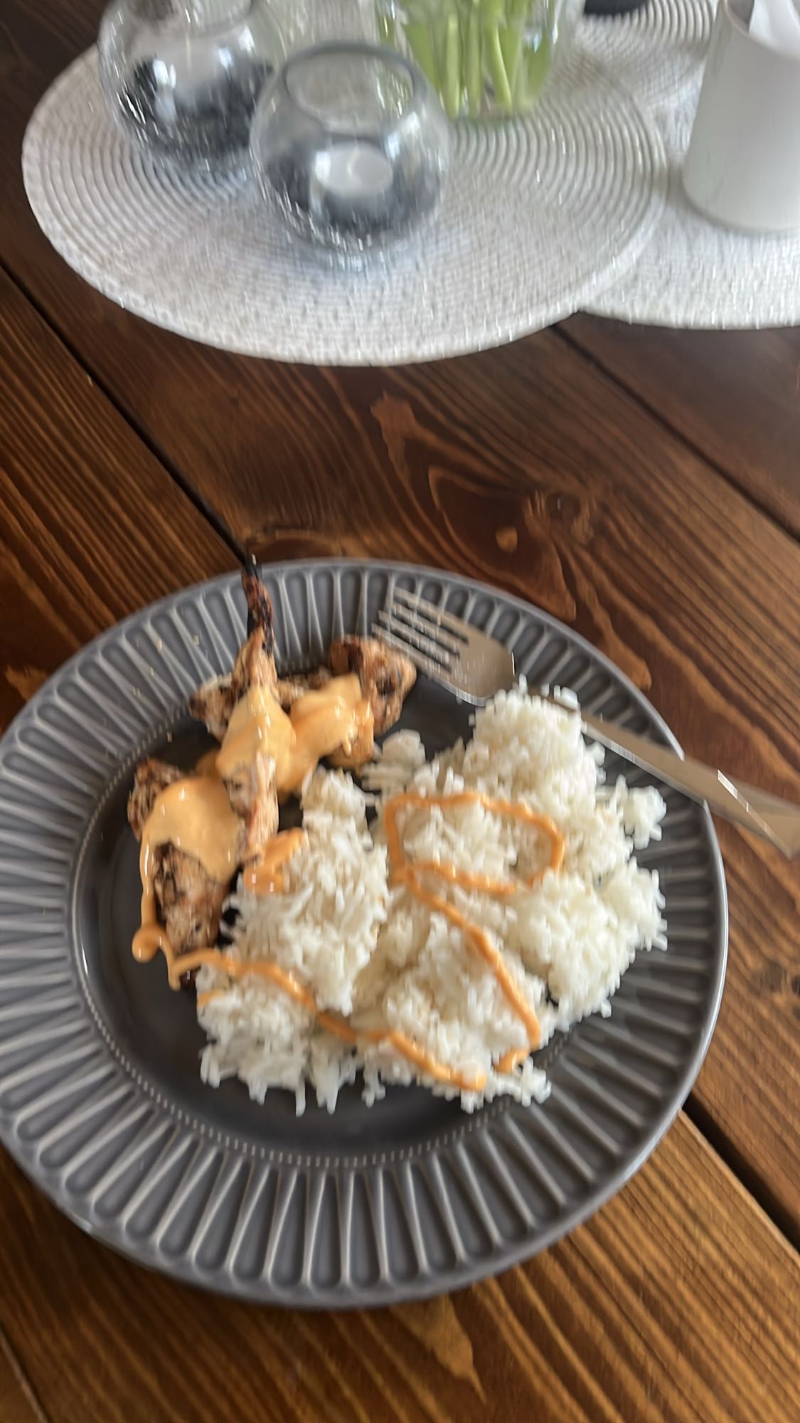 Kycklingspett med ris