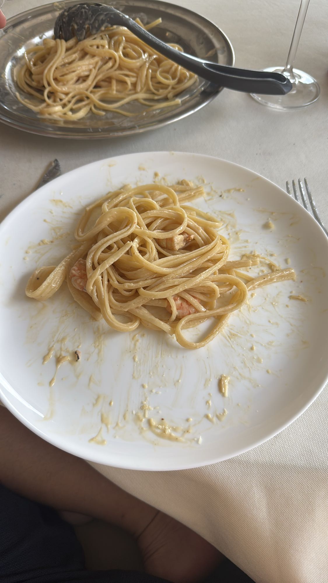 Macarrão com camarão