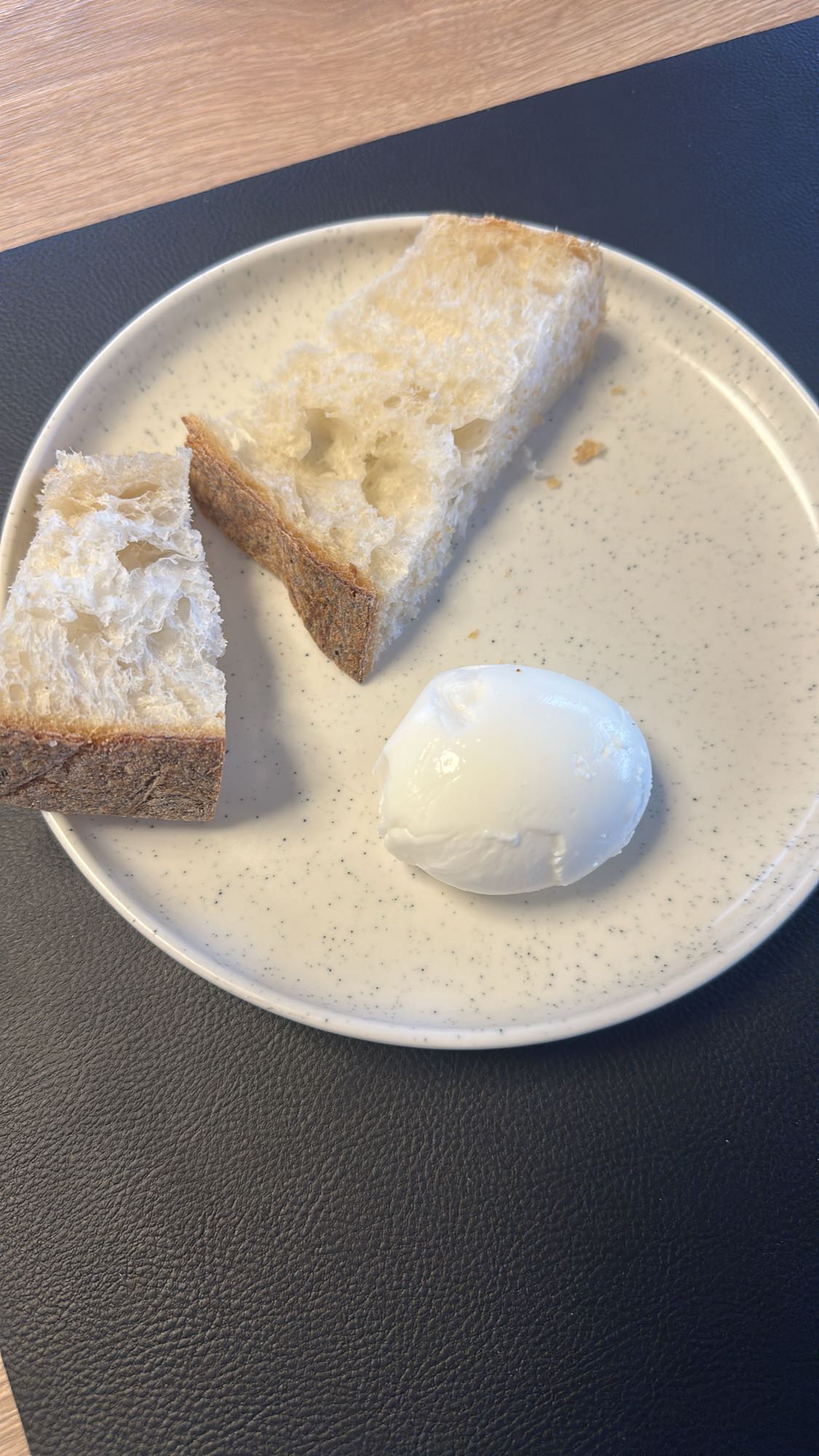 Bread and boiled egg