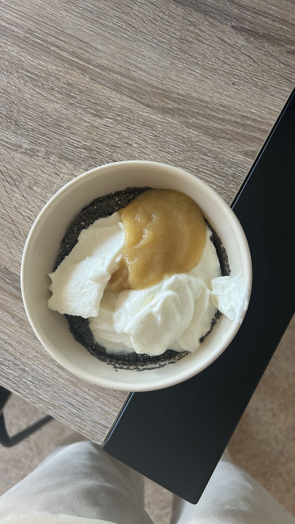 Yaourt chia et compote