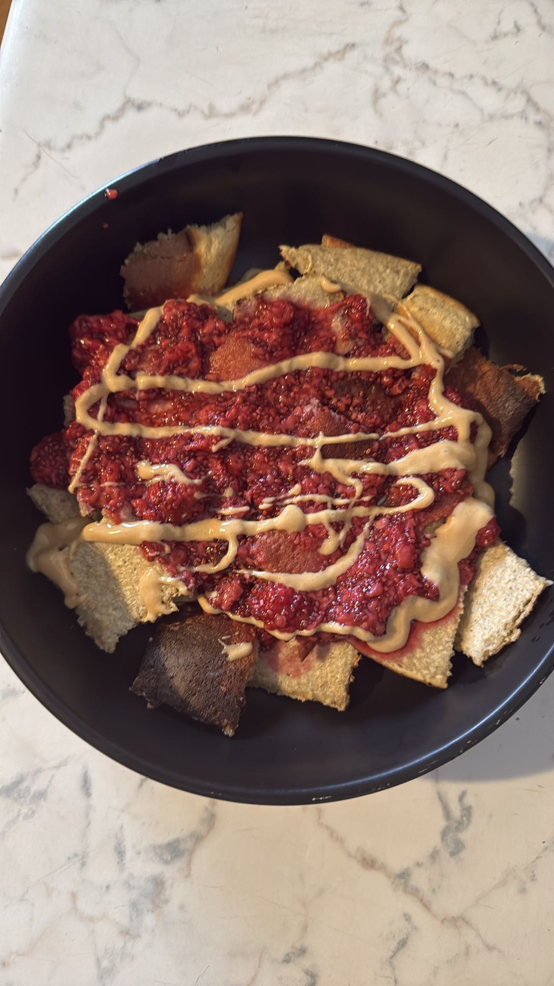 Berry Peanut Butter Bread Bowl