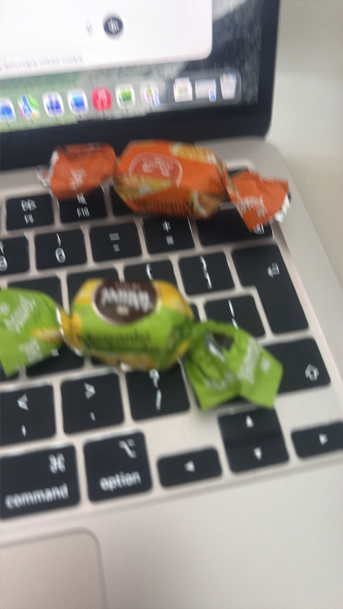 cukierki na klawiaturze