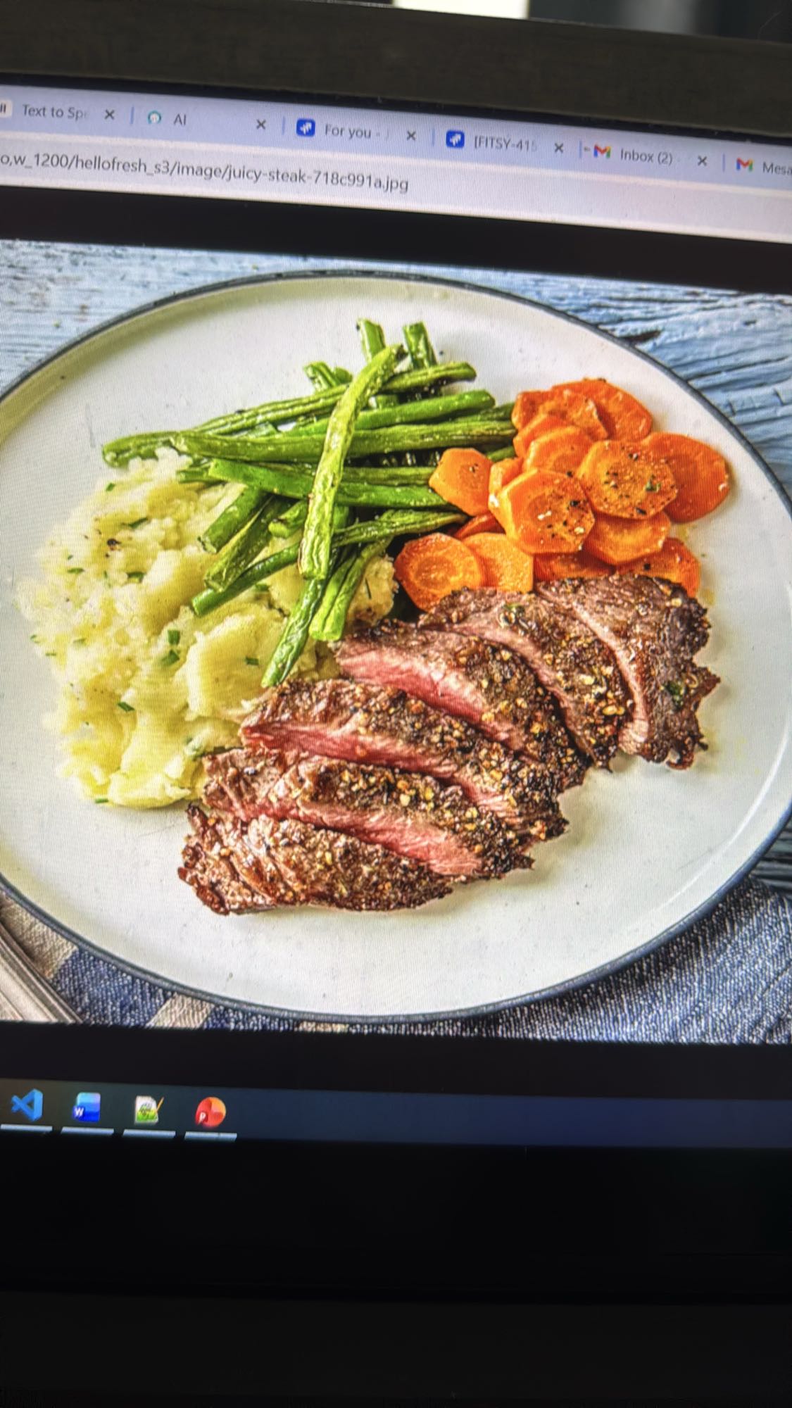 Steak with Veggies & Mash