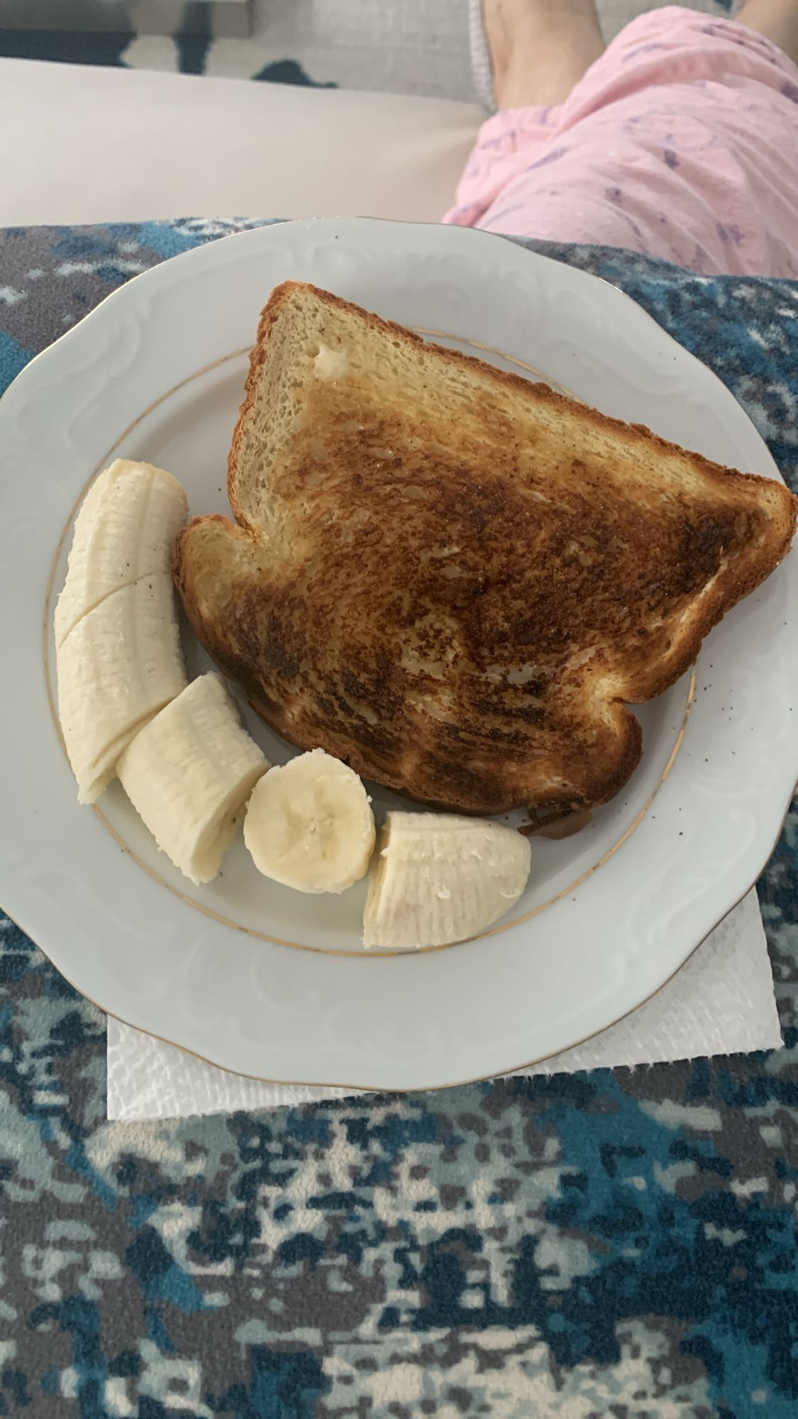 Toast et banane
