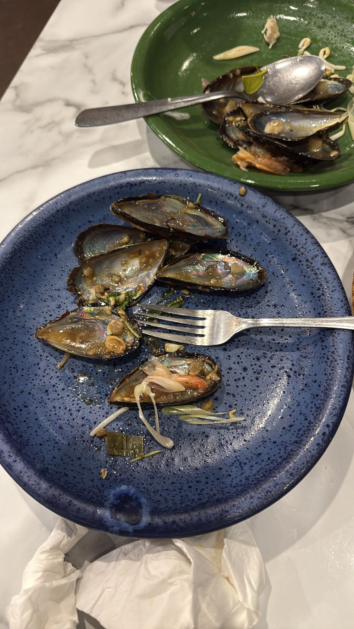 мидии с травами