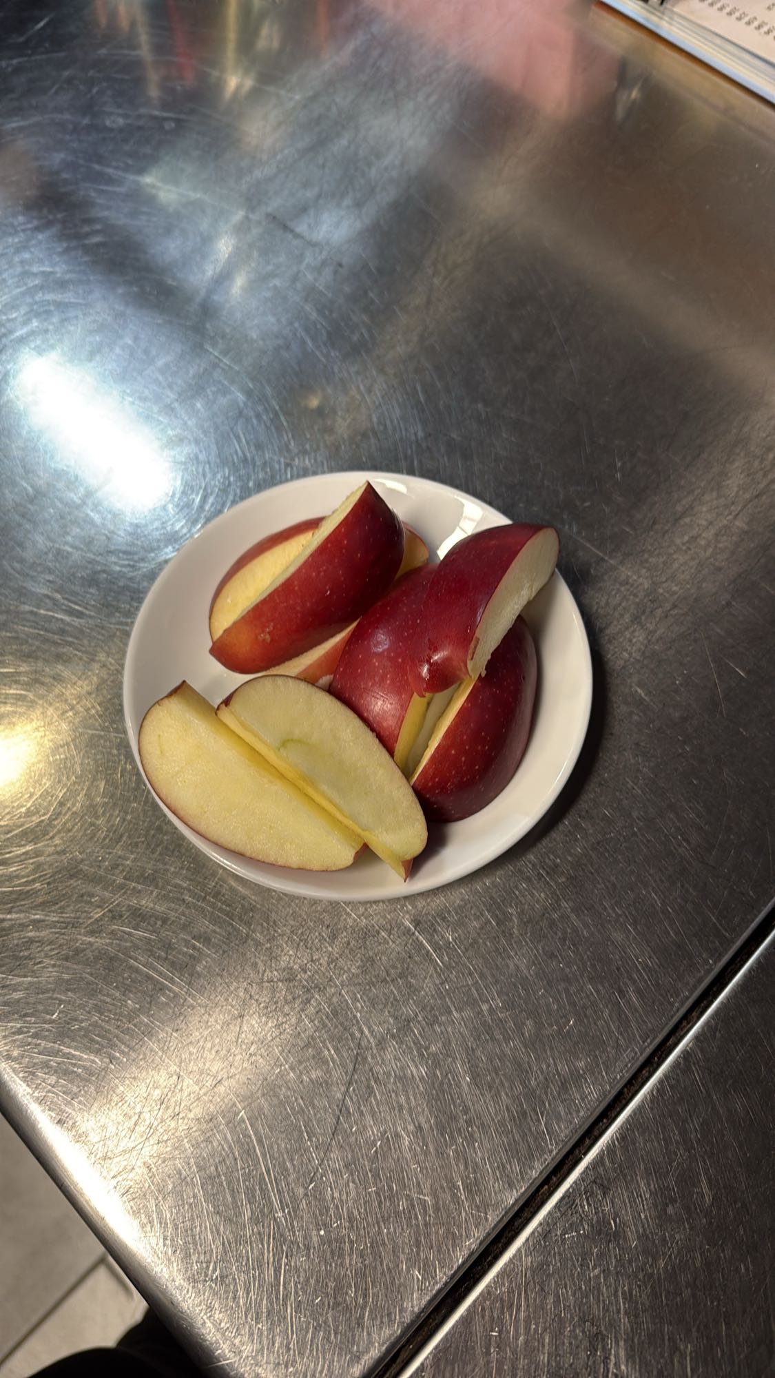 Sliced apple plate