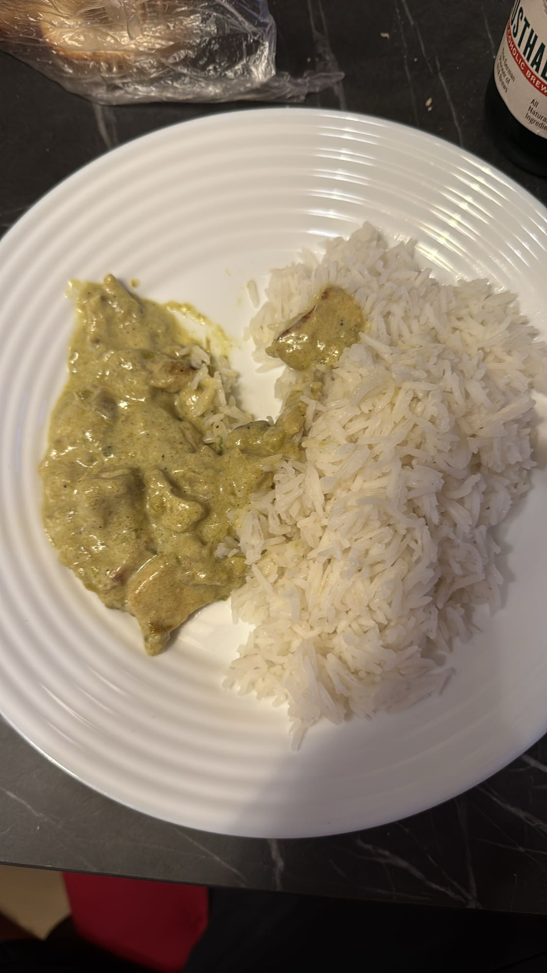 Chicken curry with rice