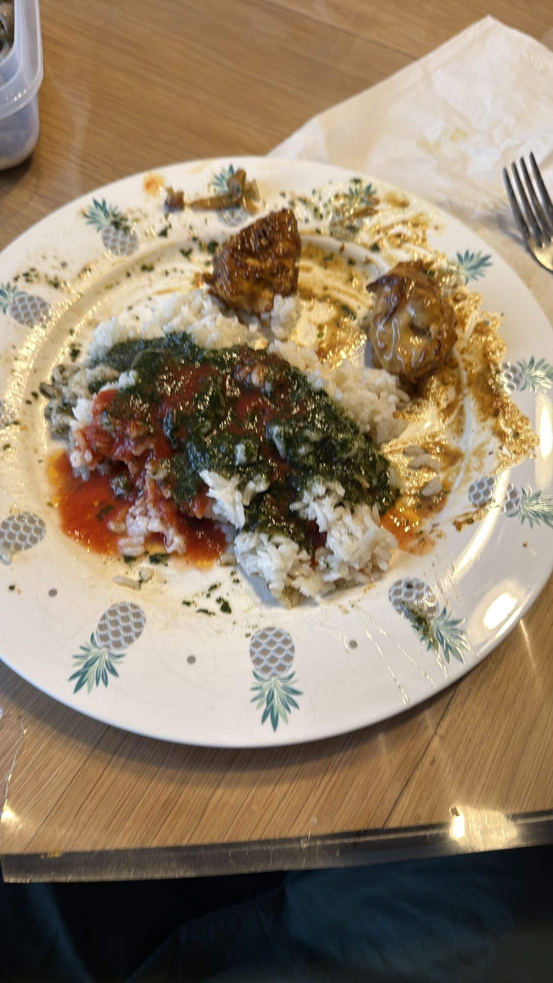 Rice with chicken and sauce