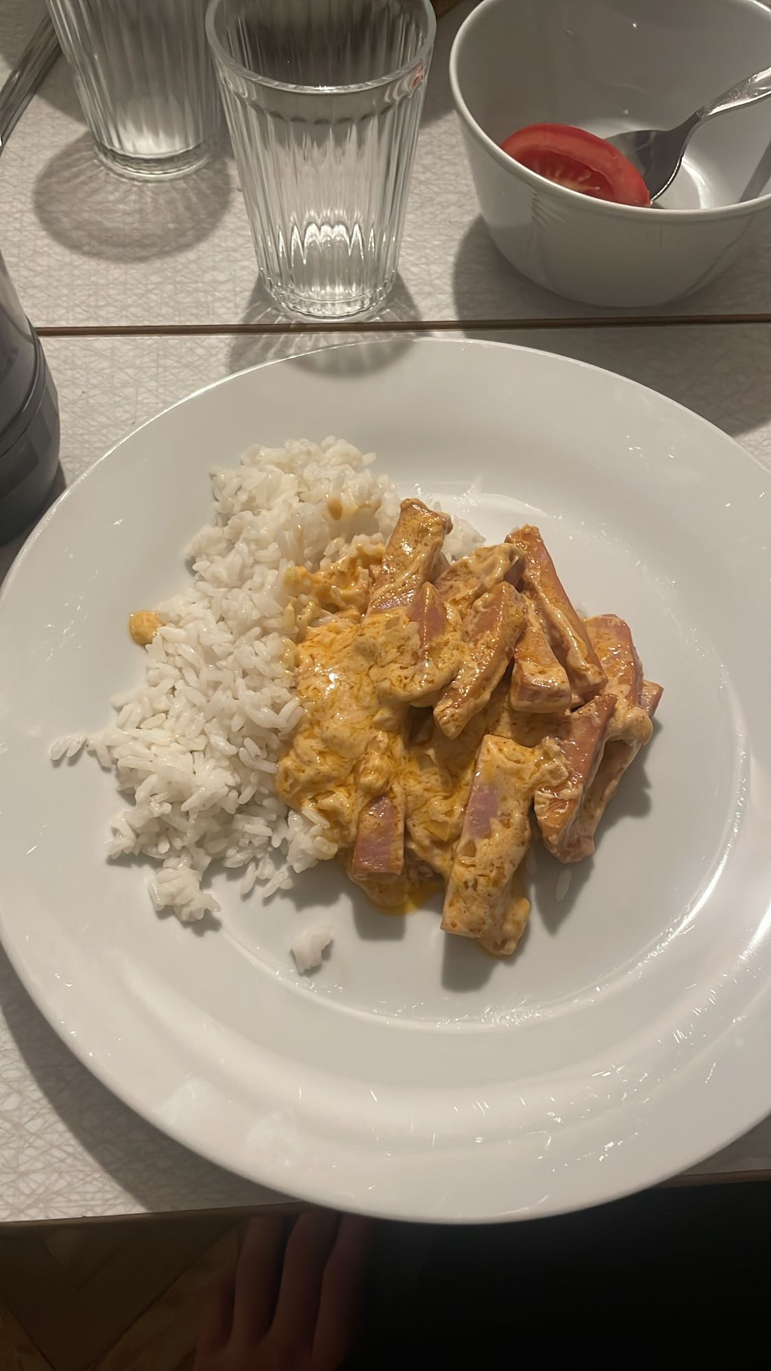 Ris med korvgryta
