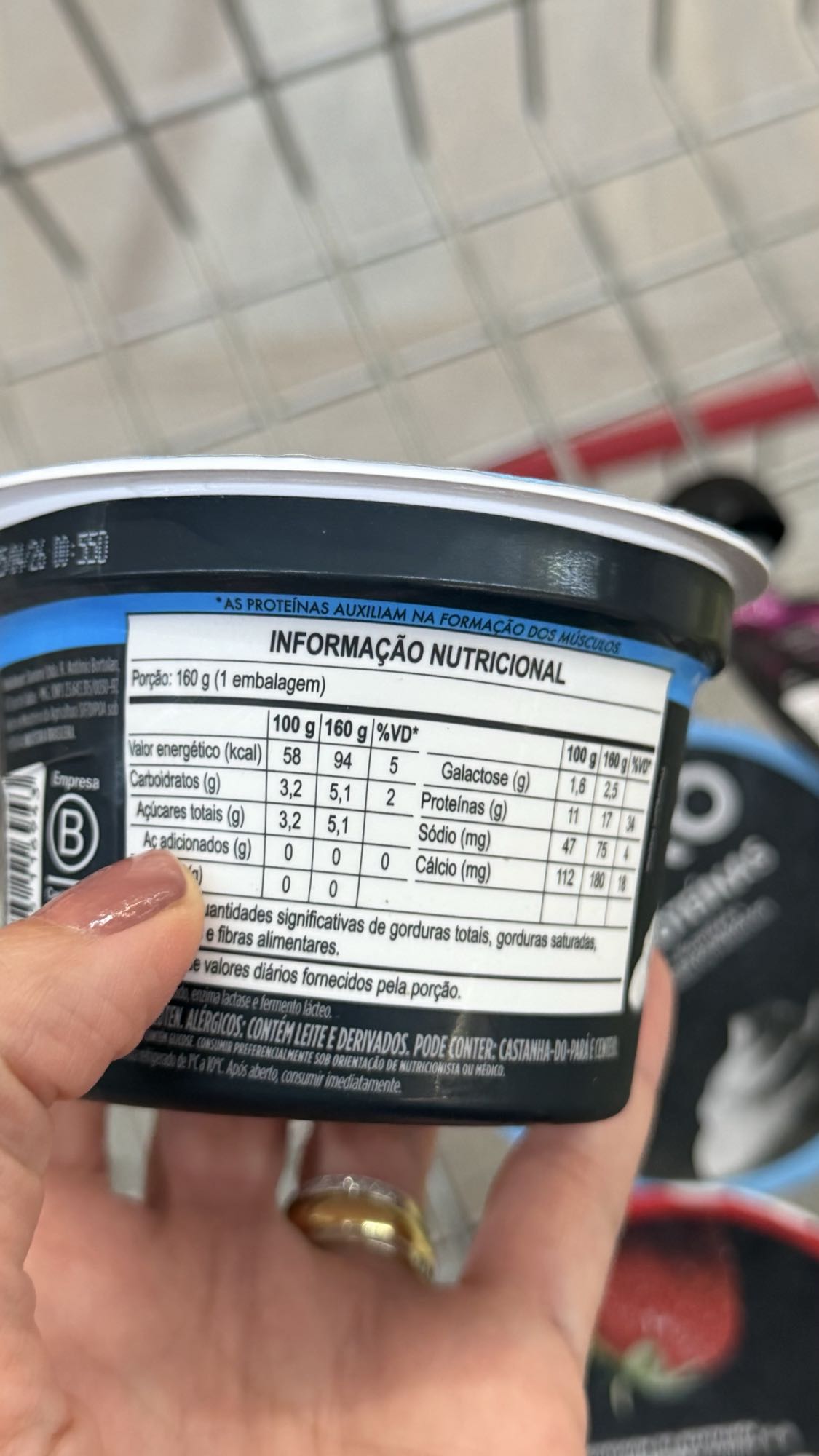 Iogurte proteico natural