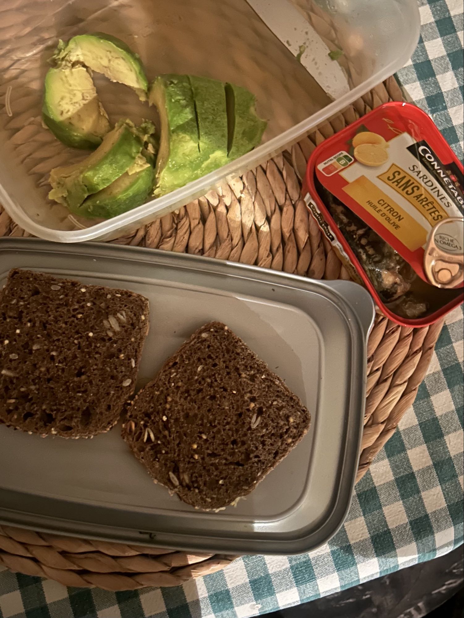 Sardine Avocado Rye Toast