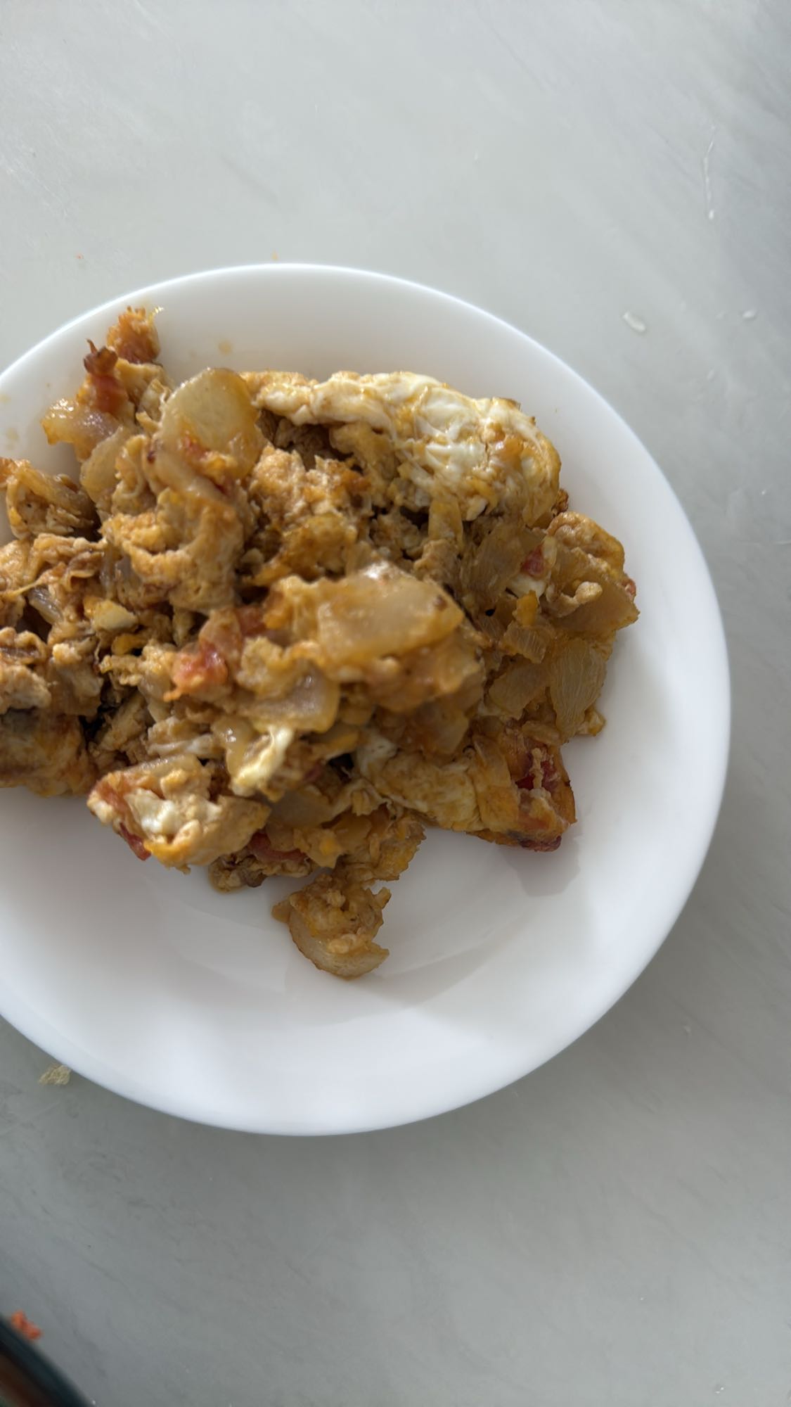 яичница с овощами