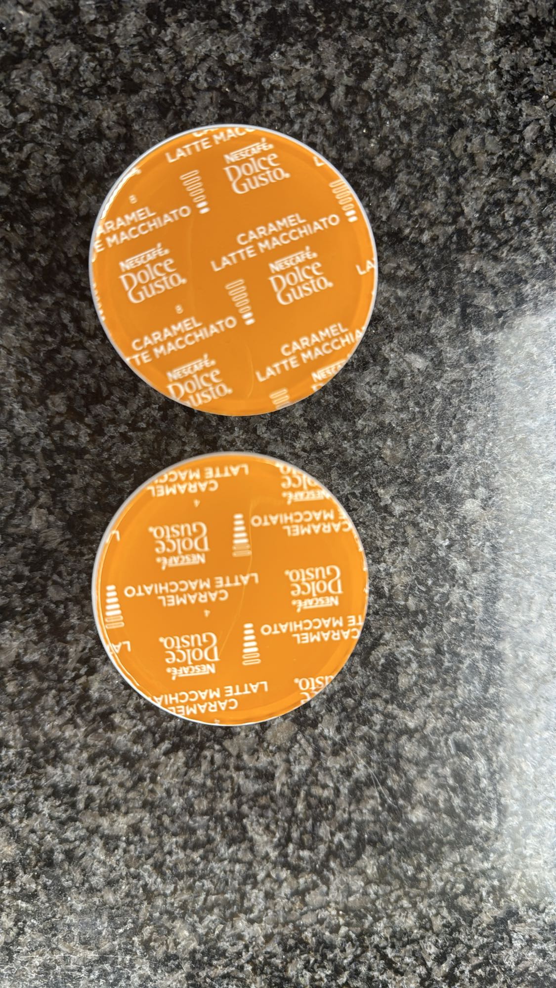 Caramel latte macchiato cups