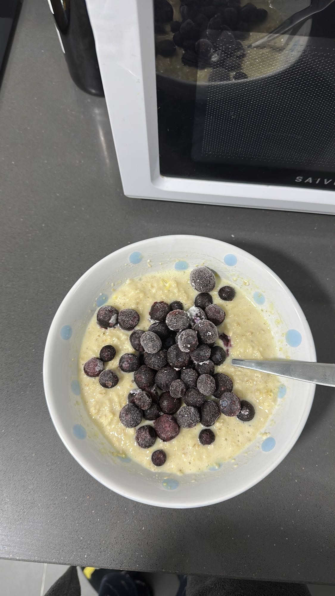 avena con arándanos