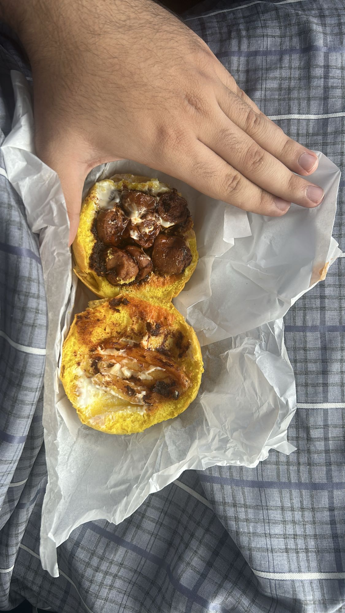 Chicken sausage sandwich
