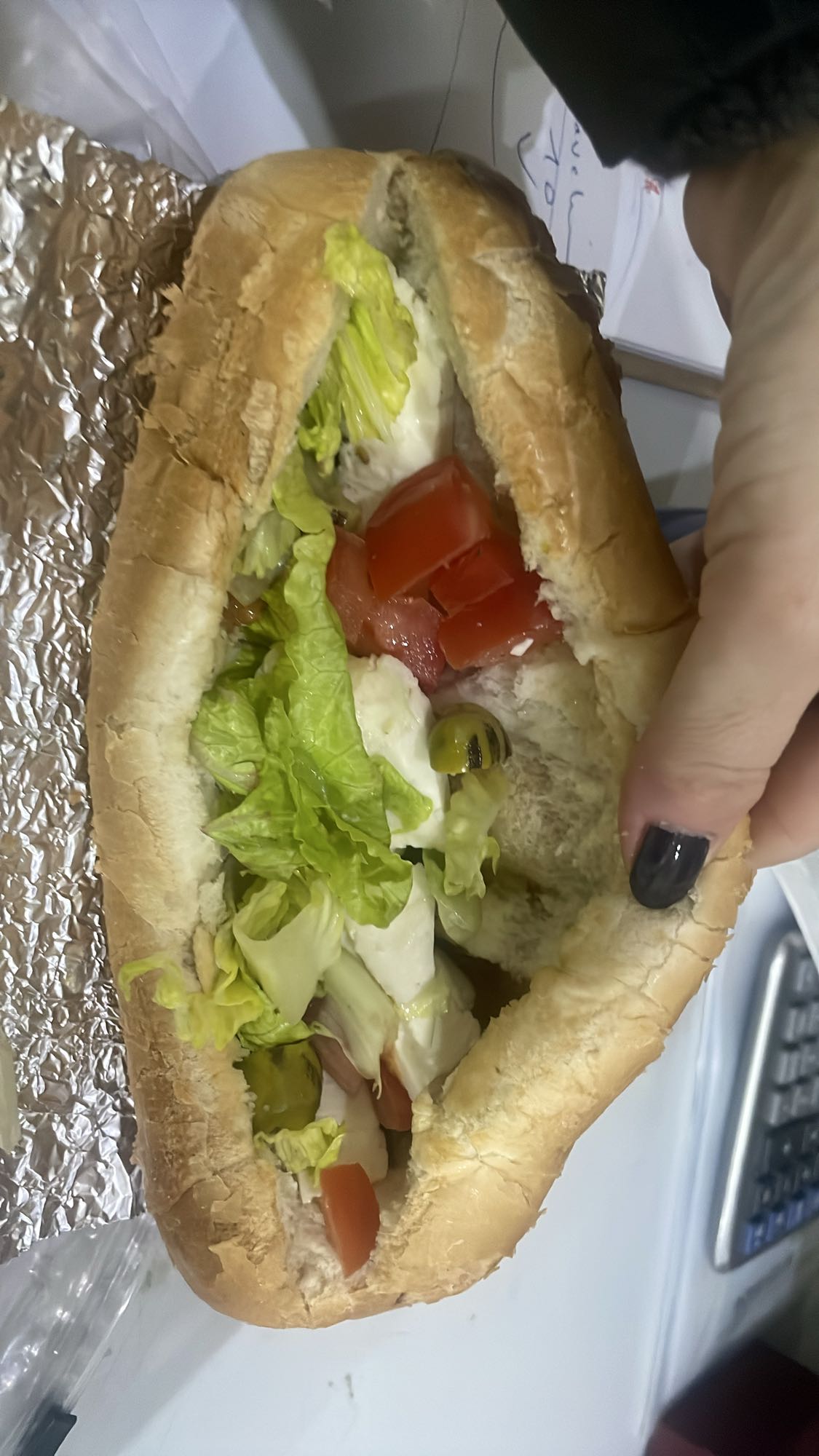 Veggie sub sandwich