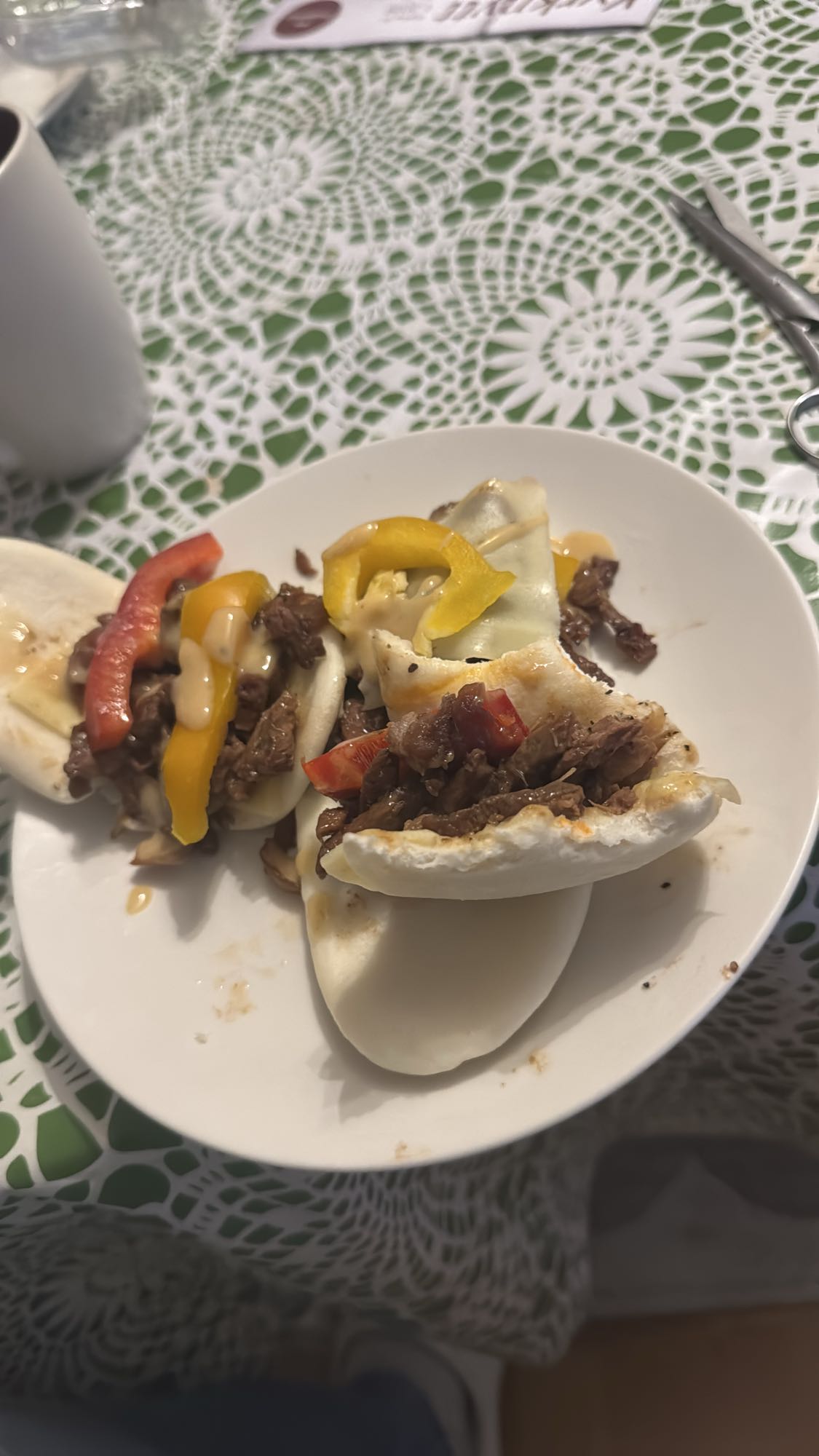 Bao med nötkött och paprika