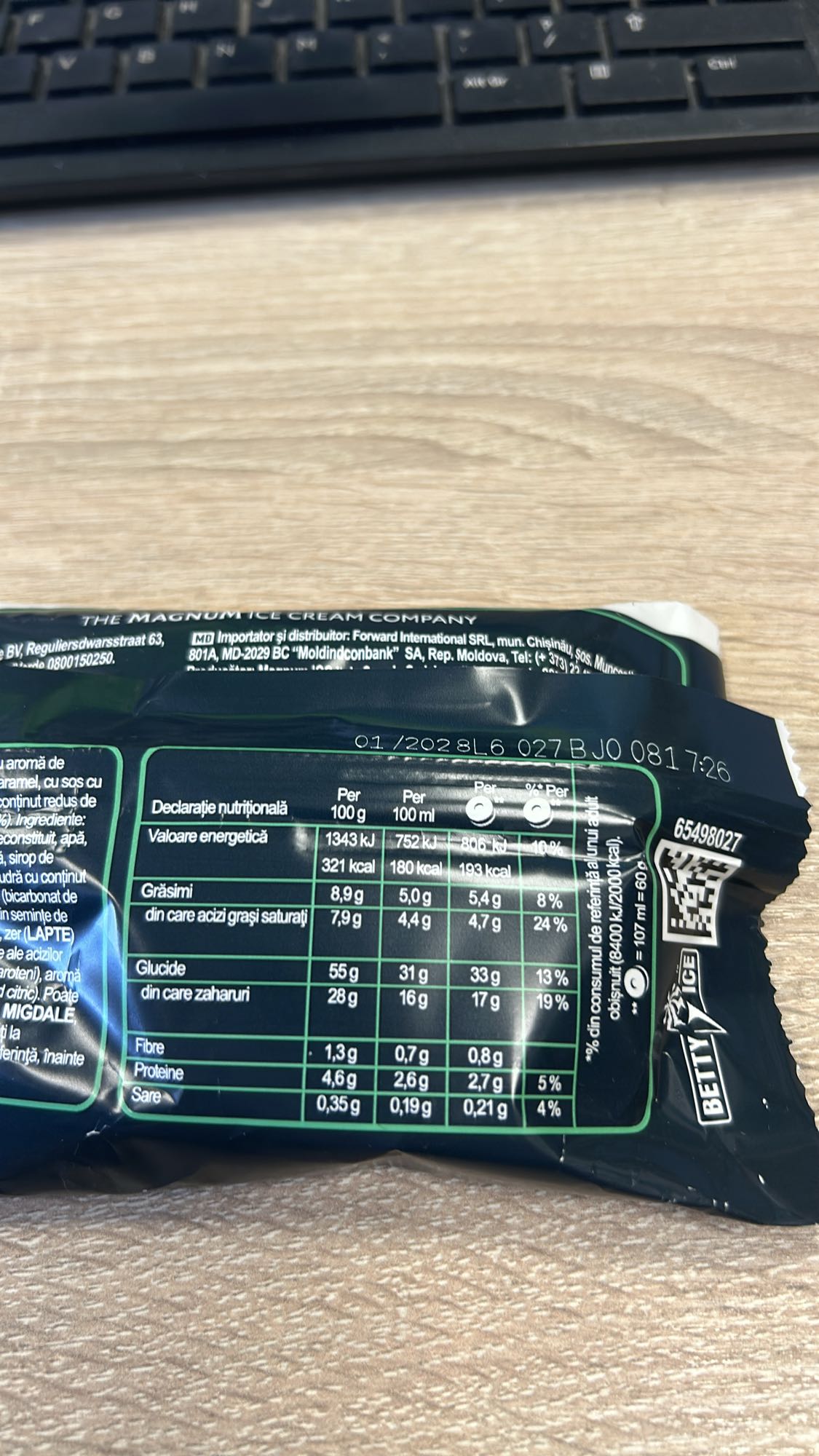 Înghețată cu caramel