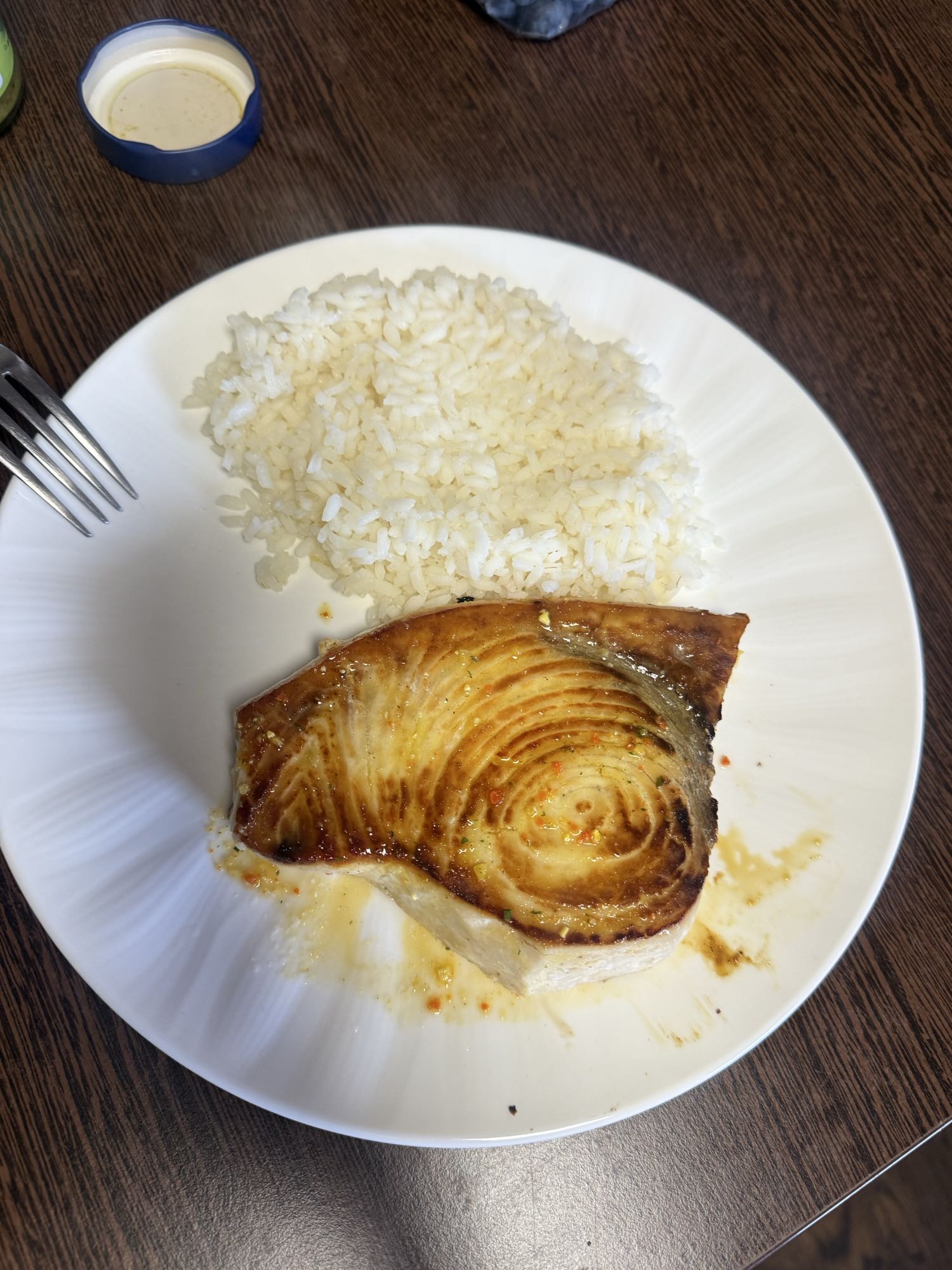 Pește la grătar cu orez