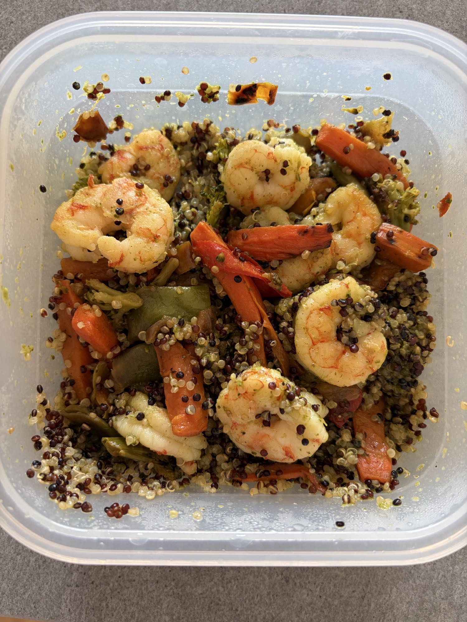 Quinoa Shrimp Veggie Bowl
