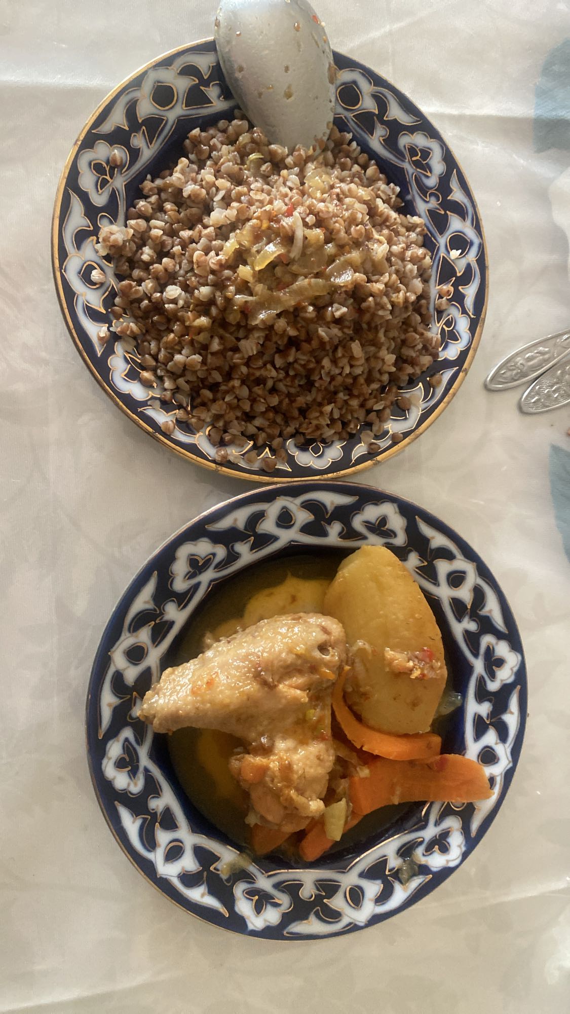 гречка с курицей и овощами