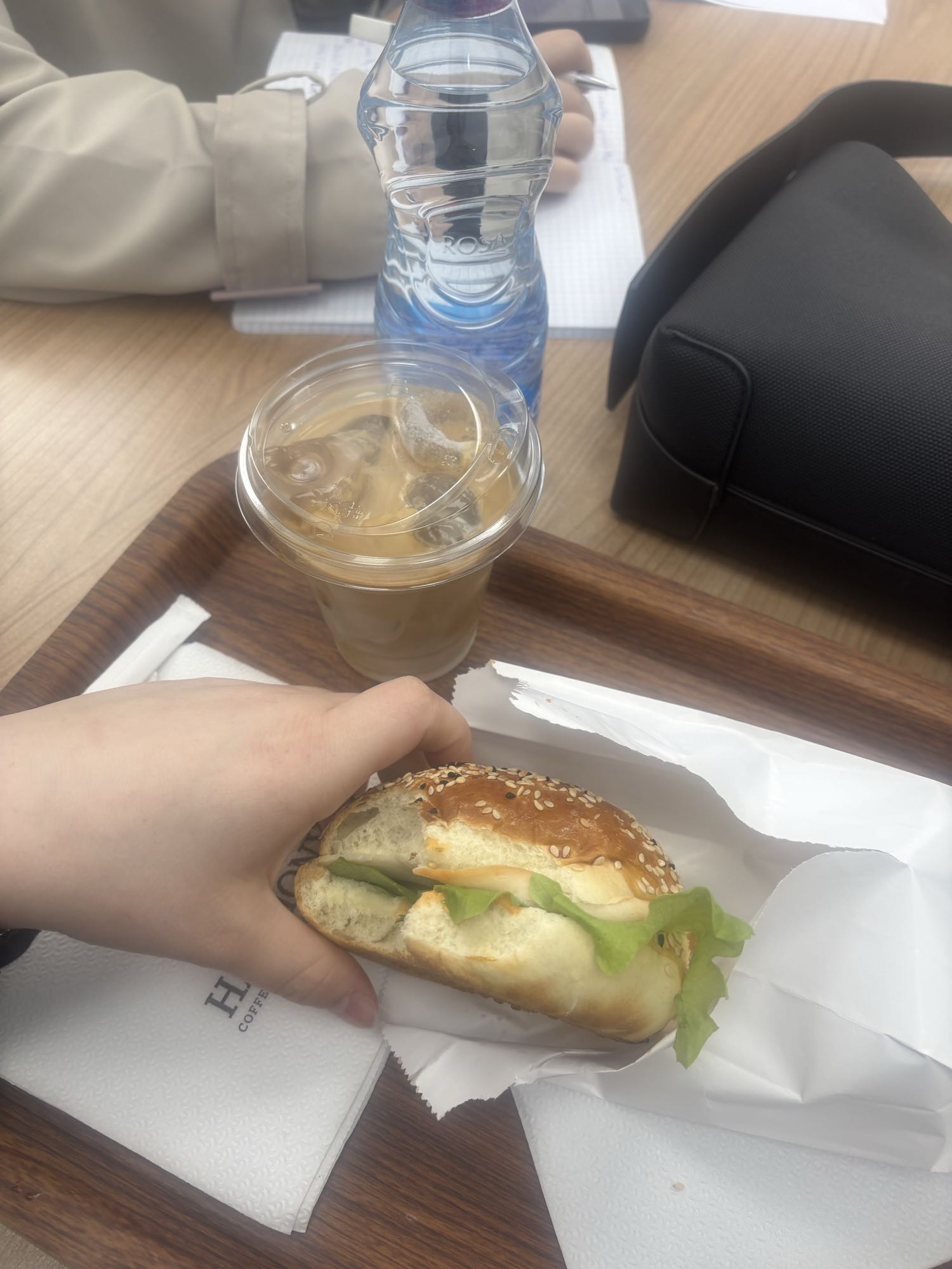 Cheese Sandwich & Iced Coffee