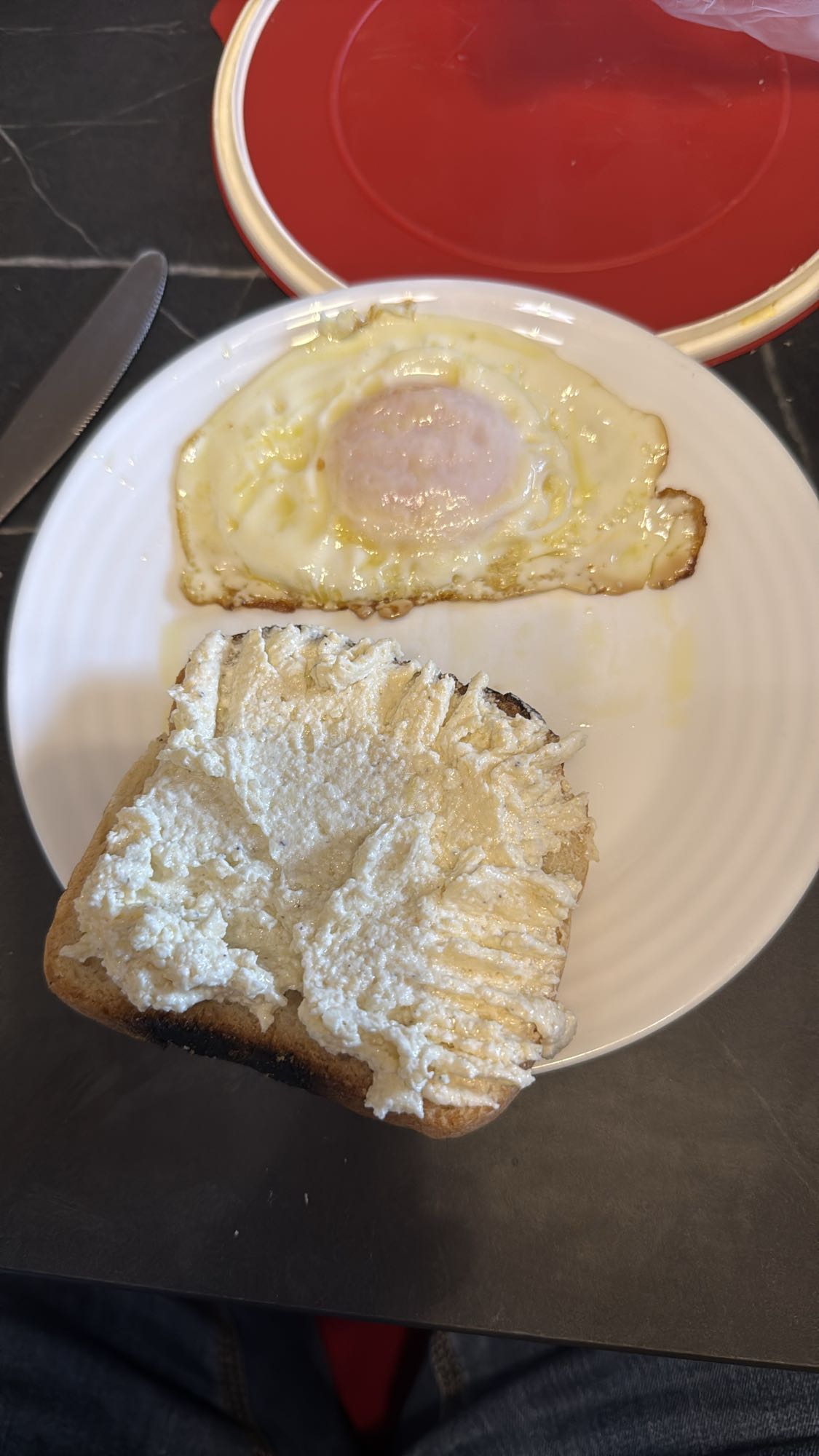 Egg and cheese toast