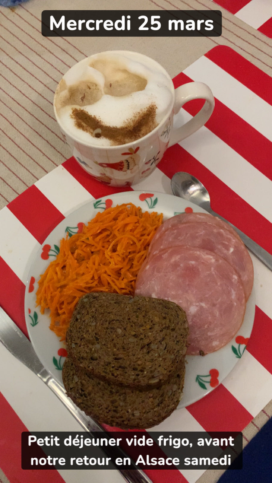 Petit-déjeuner vide frigo