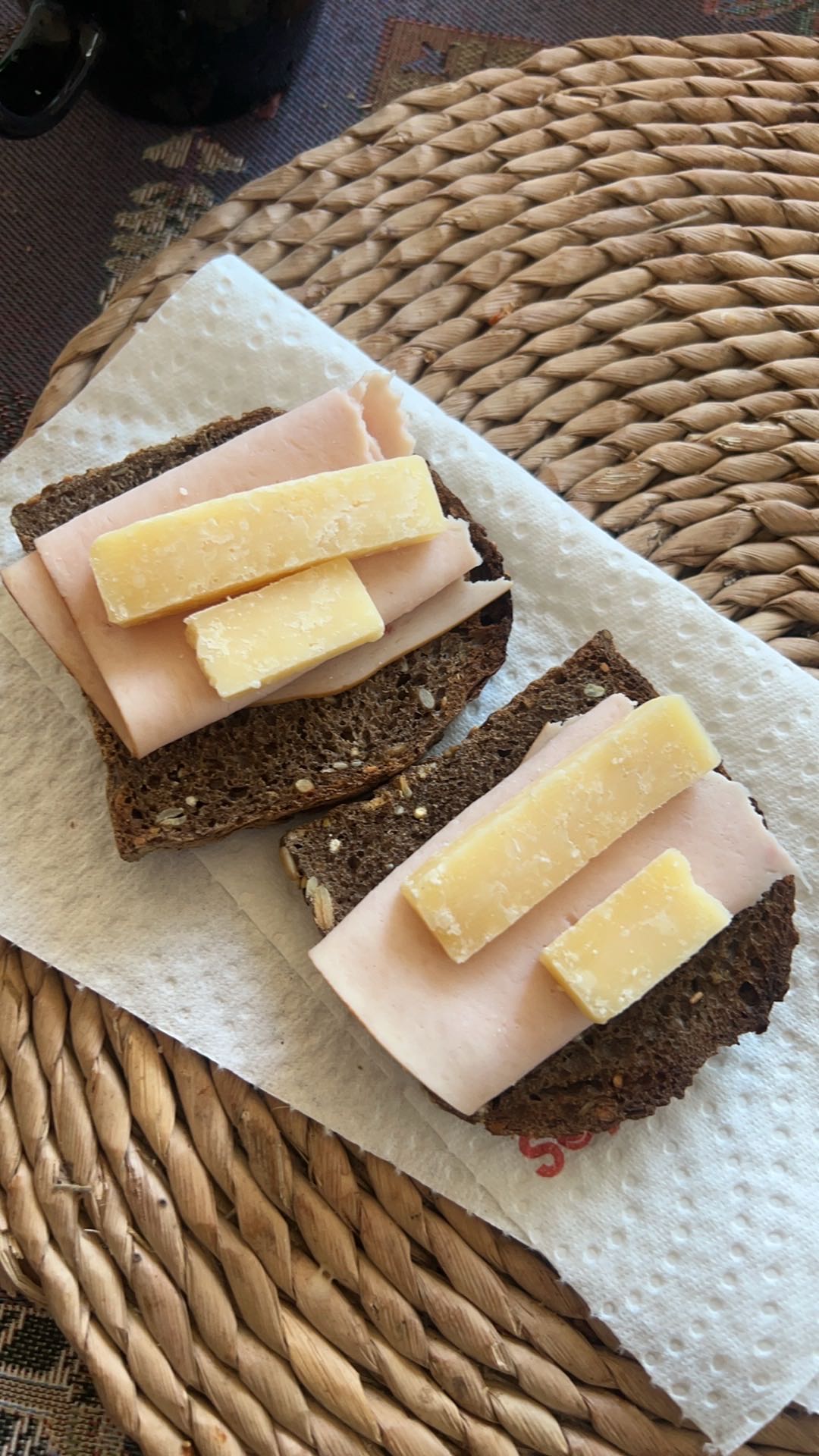 Turkey Cheese Rye Sandwich