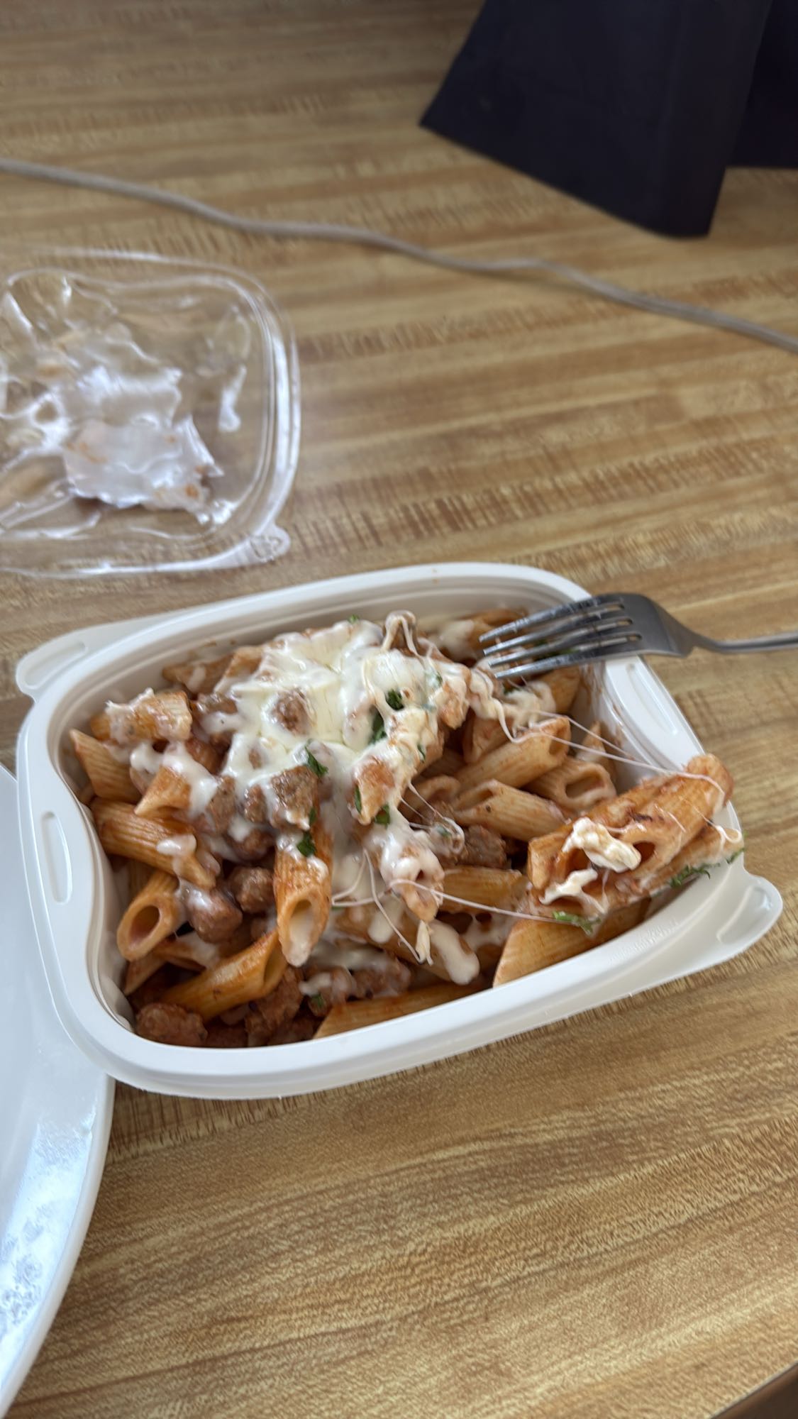 Pâtes à la viande et fromage