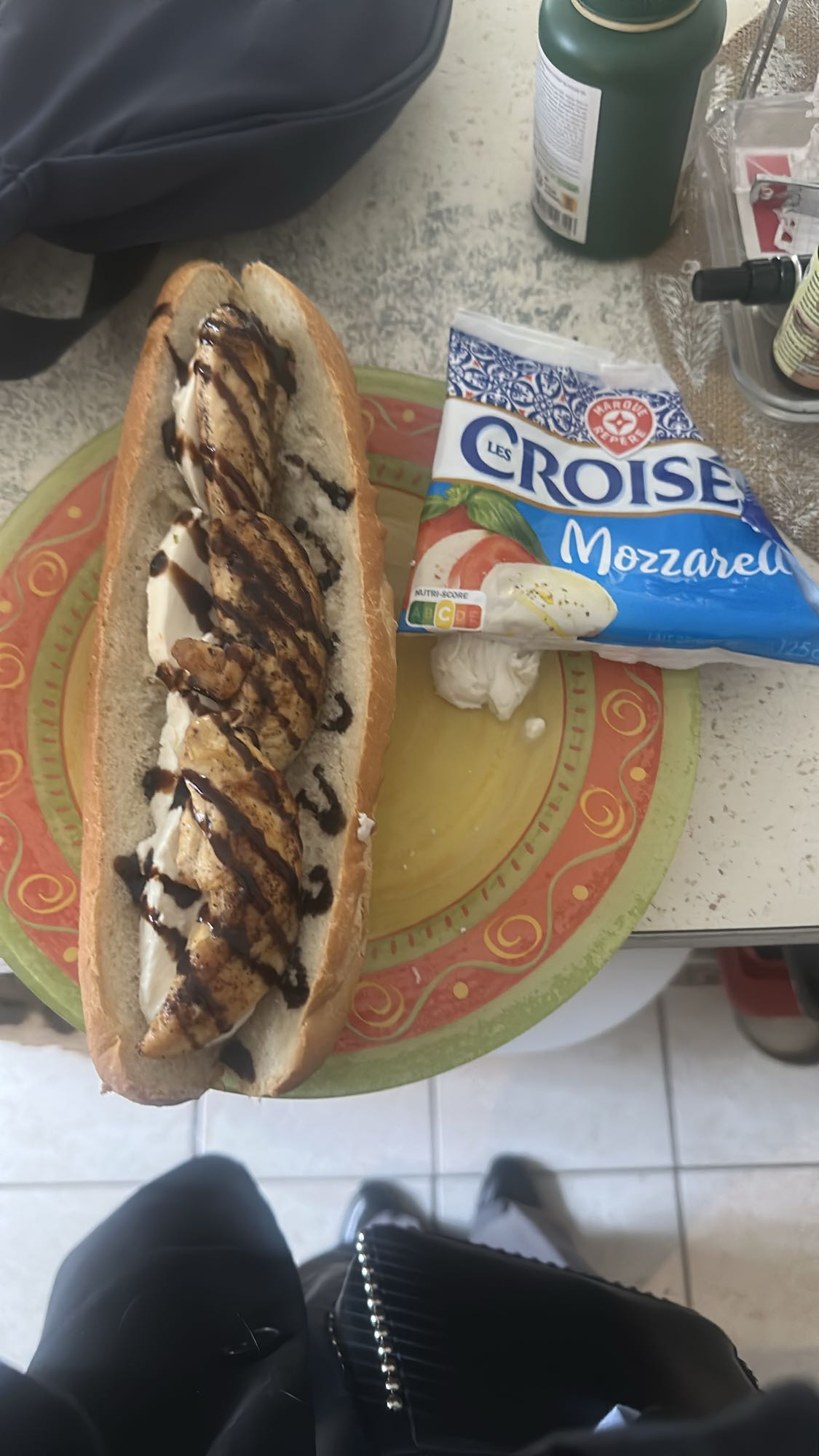 Sandwich poulet mozzarella