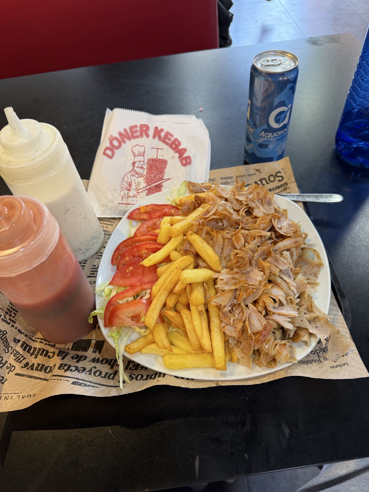 Plato döner con papas