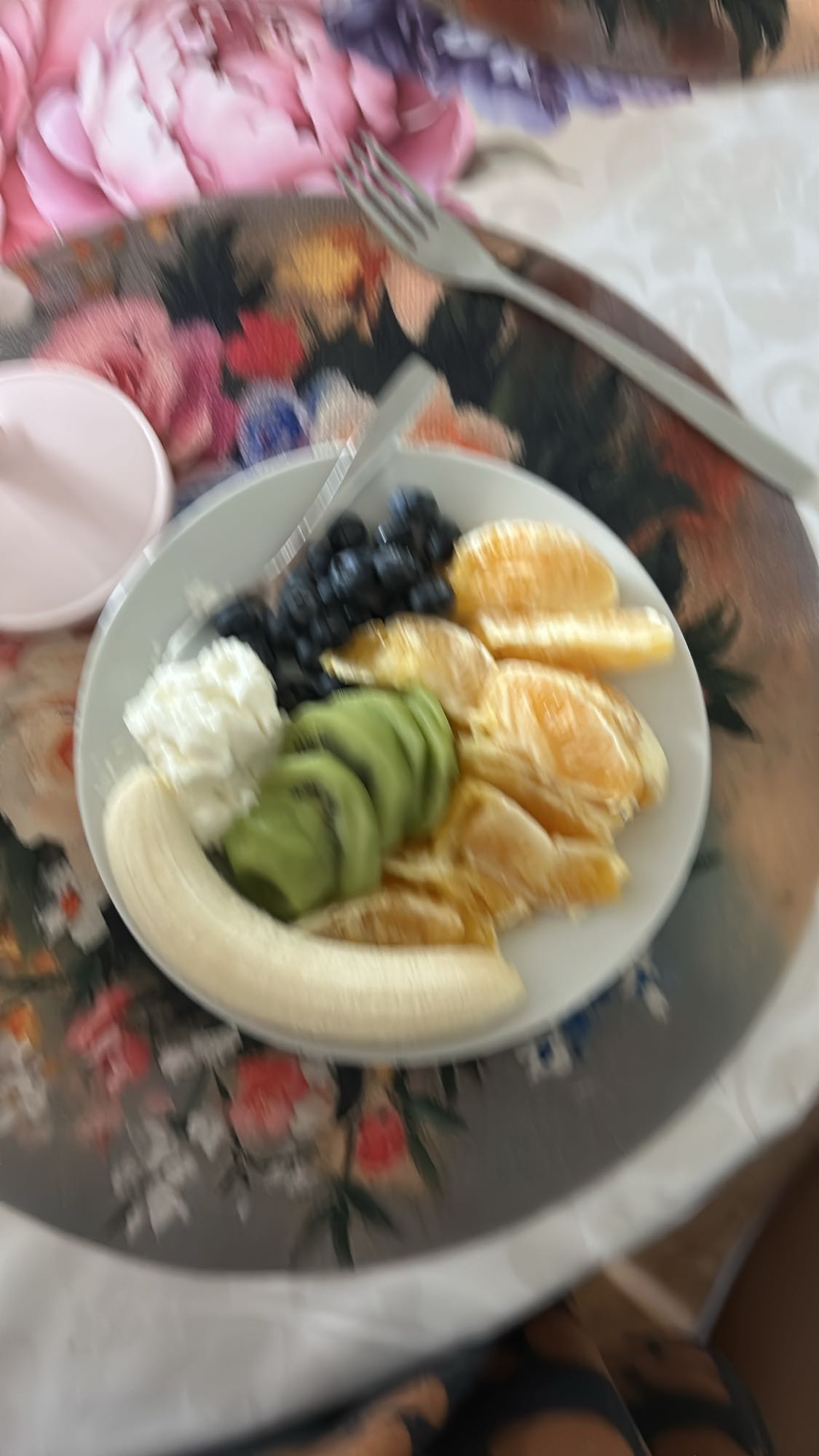 Фруктовая тарелка с творогом