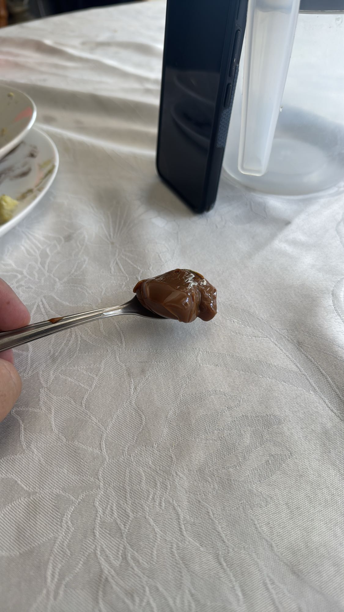 Colher de creme de avelã