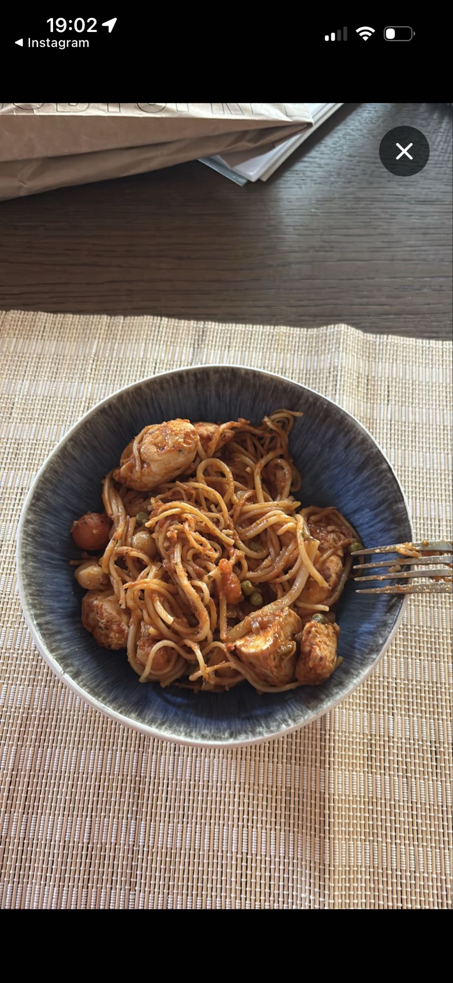 Kip pasta met tomatensaus