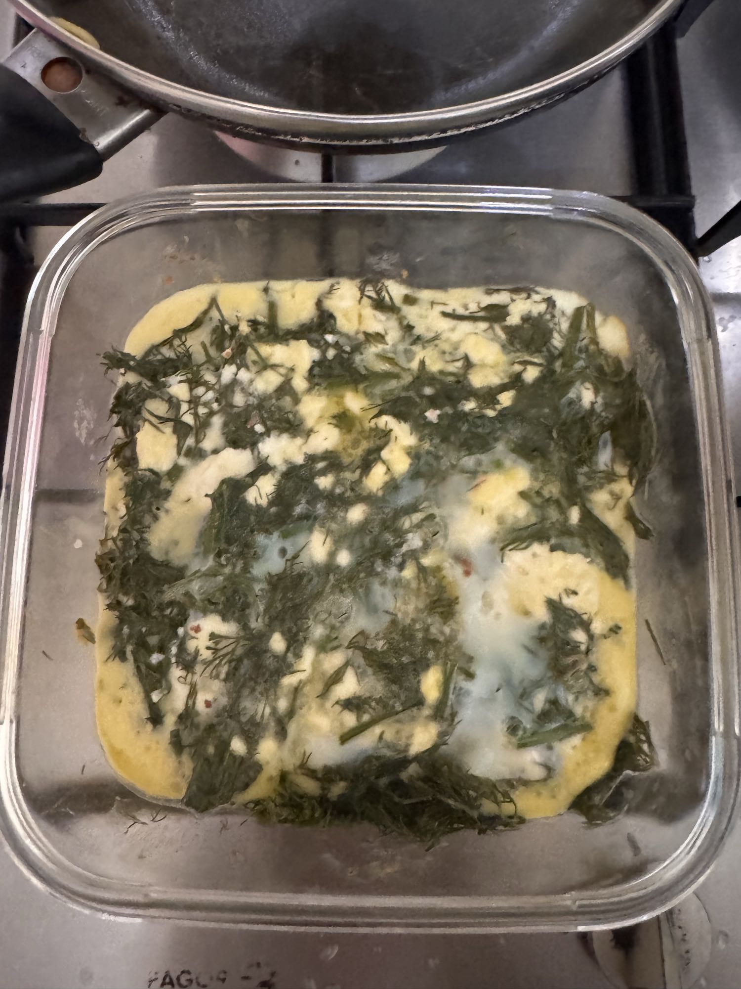 яичный омлет с зеленью