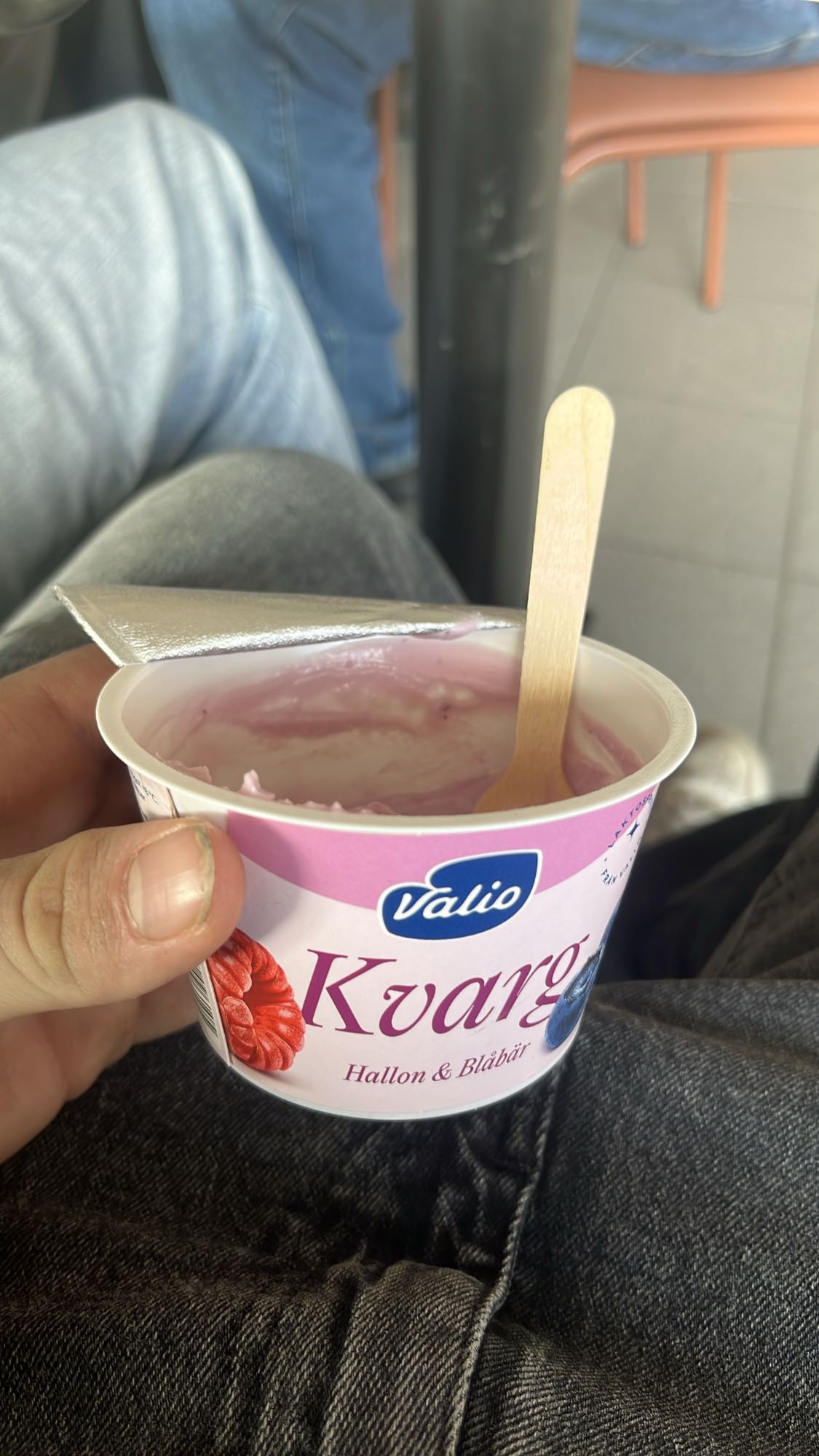 Kvarg hallon & blåbär