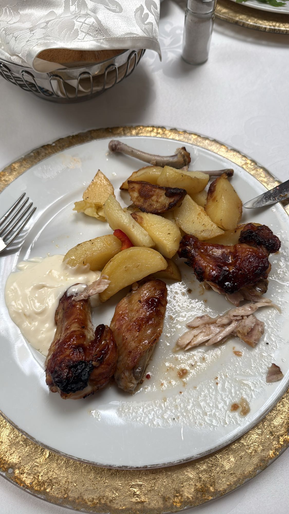 Chicken wings with potatoes