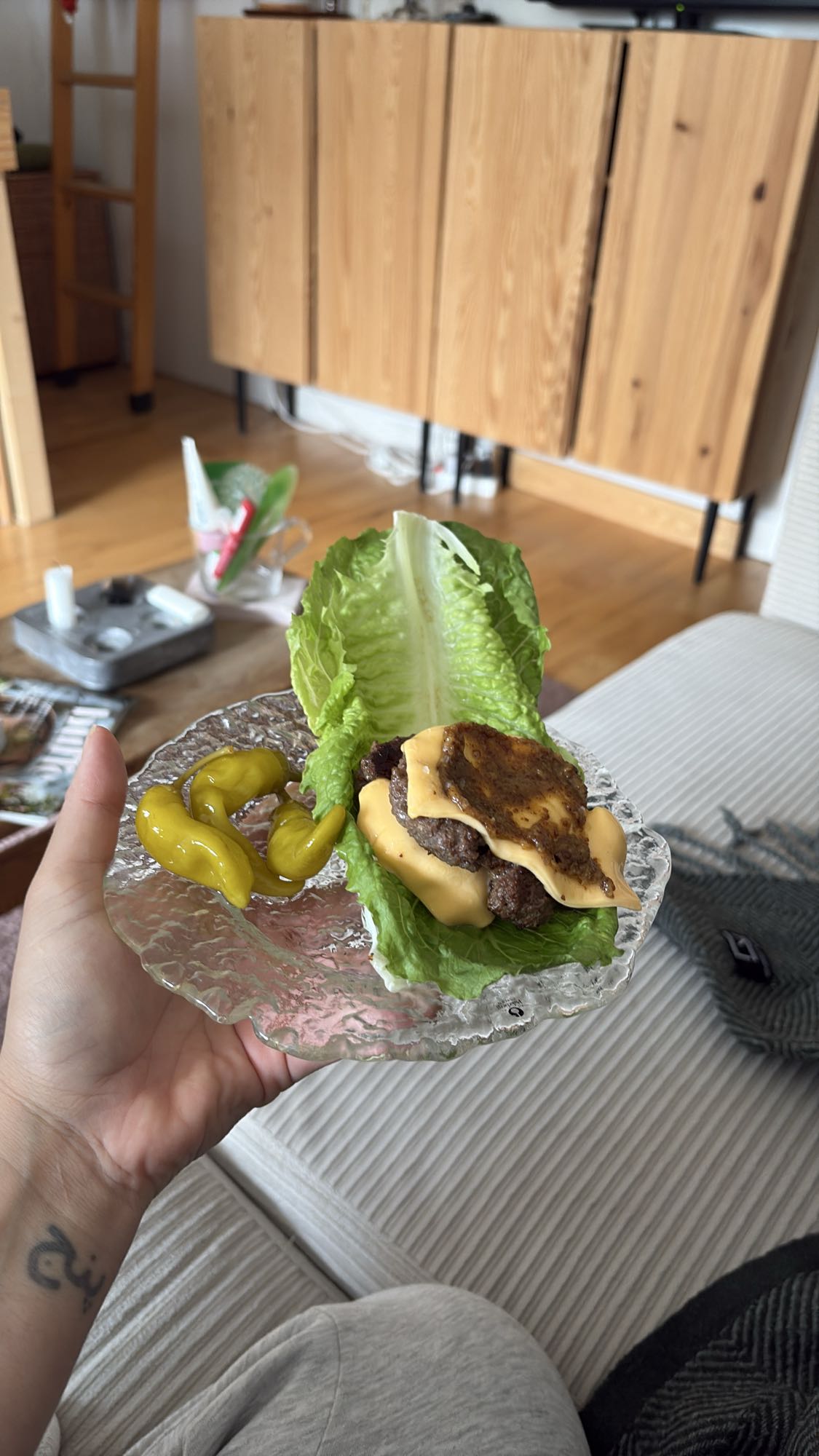 LCHF burgare med sallad