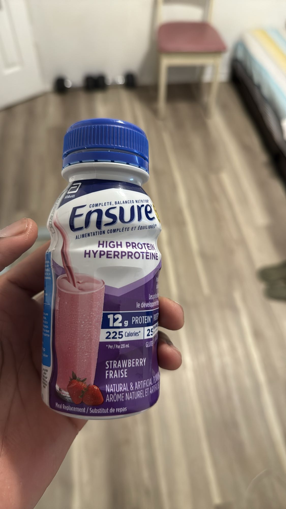 Boisson protéinée fraise