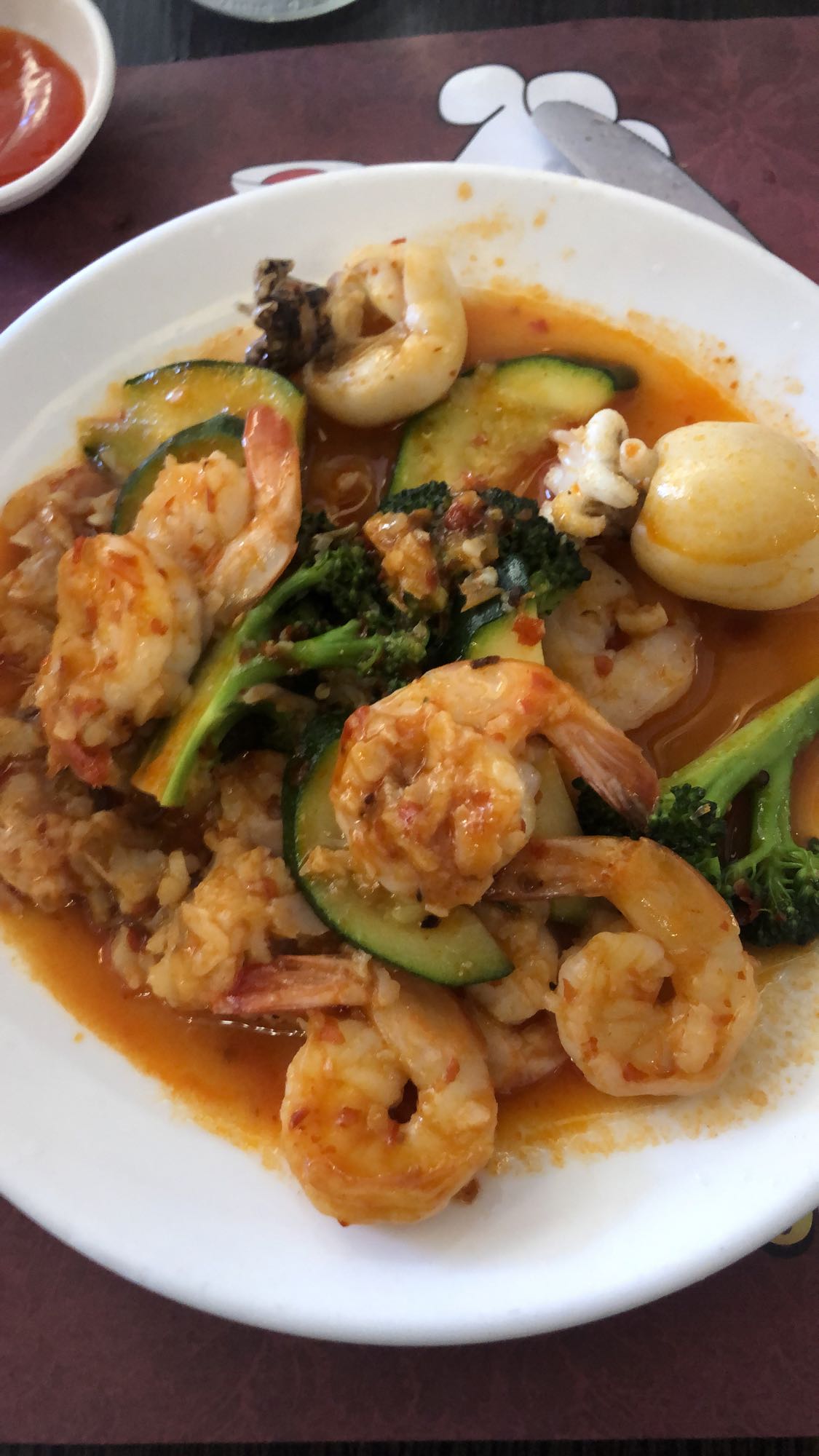 Crevettes sautées aux légumes