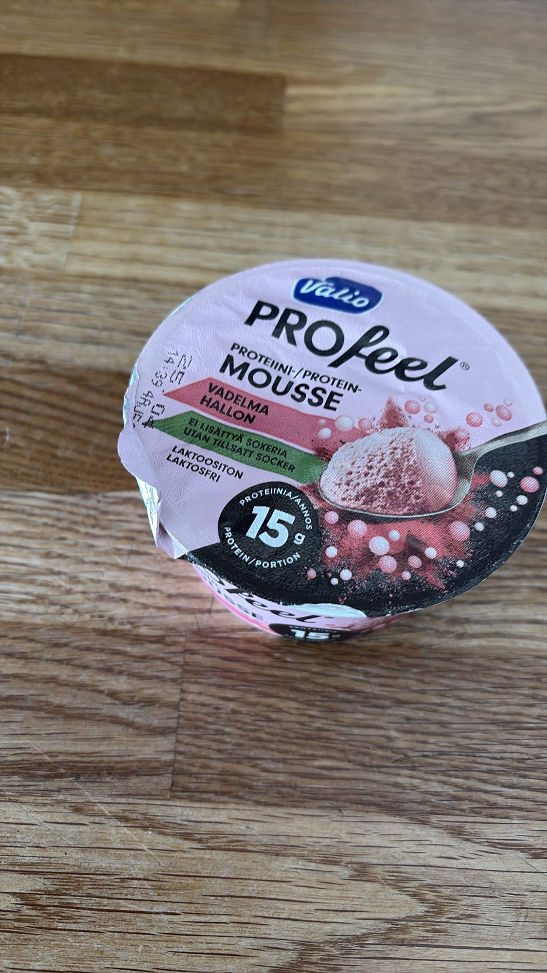 Proteinmousse hallon