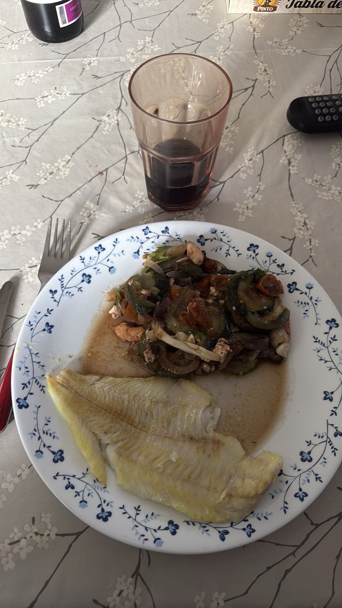 Pescado con verduras