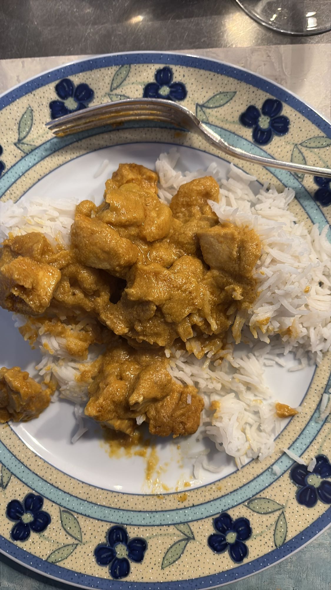 Chicken curry with rice