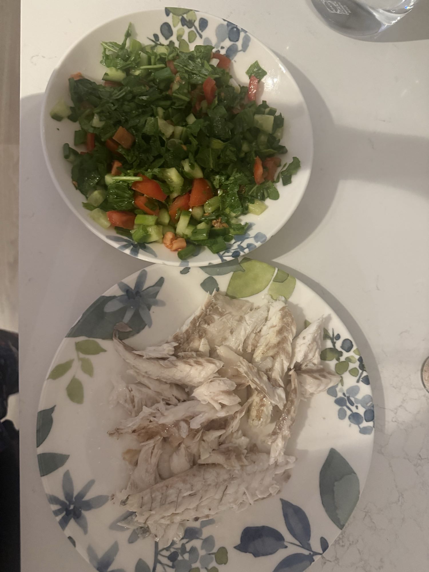 Izgara balık ve salata