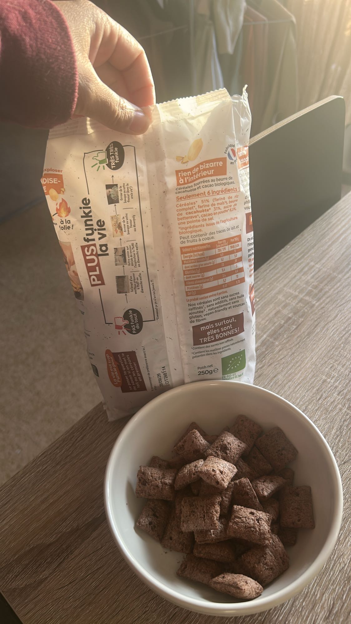 Céréales fourrées cacao