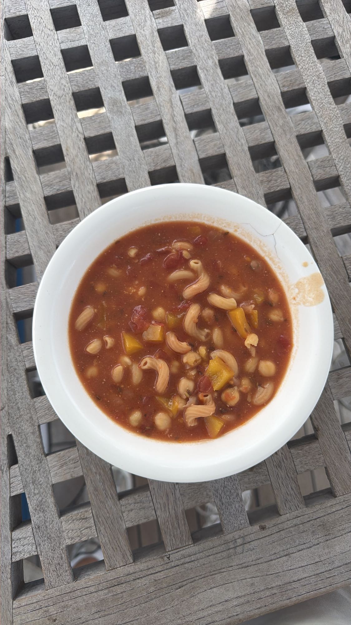 Vegetable bean pasta soup